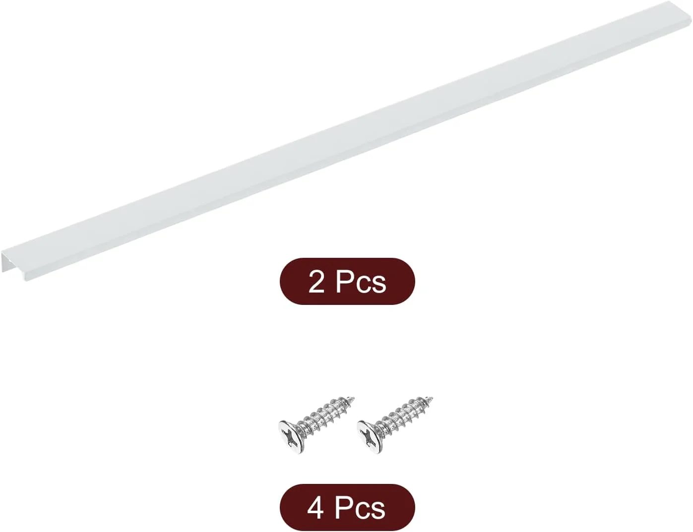 sourcing map دستگیره لبه انگشتی کابینت، 2 عدد 600 میلی متر / 23.62 اینچ آلیاژ آلومینیوم نصب پشتی دستگیره های مخفی کابینت دستگیره پنهان برای کابینت کشو آشپزخانه منزل، سفید sourcing map دستگیره لبه انگشتی کابینت، 2 عدد 600 میلی متر / 23.62 اینچ آلیاژ آلومینیوم نصب پشتی دستگیره های مخفی کابینت دستگیره پنهان برای کابینت کشو آشپزخانه منزل، سفید