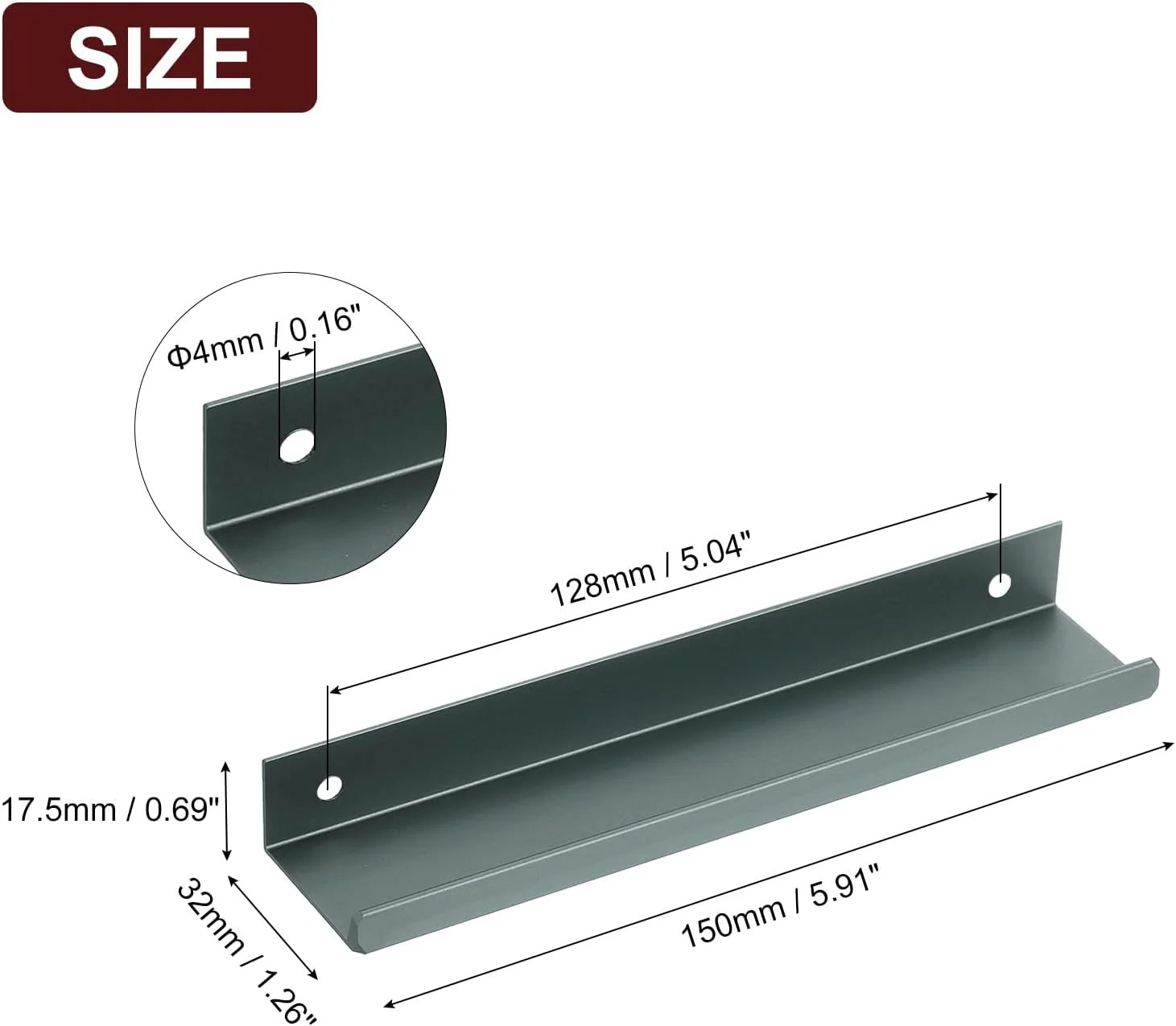 دستگیره لبه انگشتی کابینت سورسیینگ مپ، 10 عدد، 150 میلی متر / 5.91 اینچ، دستگیره مخفی پشتی نصب شده آلیاژ آلومینیوم برای کابینت کشو آشپزخانه منزل، خاکستری دستگیره لبه انگشتی کابینت سورسیینگ مپ، 10 عدد، 150 میلی متر / 5.91 اینچ، دستگیره مخفی پشتی نصب شده آلیاژ آلومینیوم برای کابینت کشو آشپزخانه منزل، خاکستری