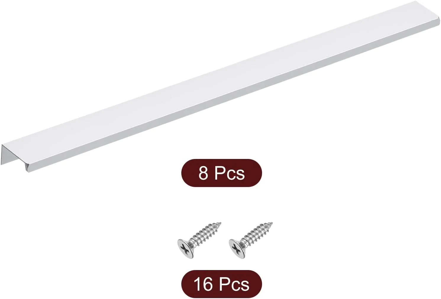 سورسینگ مپ دستگیره لبه انگشتی کابینت، 8 عدد 400 میلی متر / 15.75 اینچ آلیاژ آلومینیوم نصب پشتی دستگیره های مخفی کابینت دستگیره پنهان برای کابینت کشو آشپزخانه منزل، نقره ای سورسینگ مپ دستگیره لبه انگشتی کابینت، 8 عدد 400 میلی متر / 15.75 اینچ آلیاژ آلومینیوم نصب پشتی دستگیره های مخفی کابینت دستگیره پنهان برای کابینت کشو آشپزخانه منزل، نقره ای