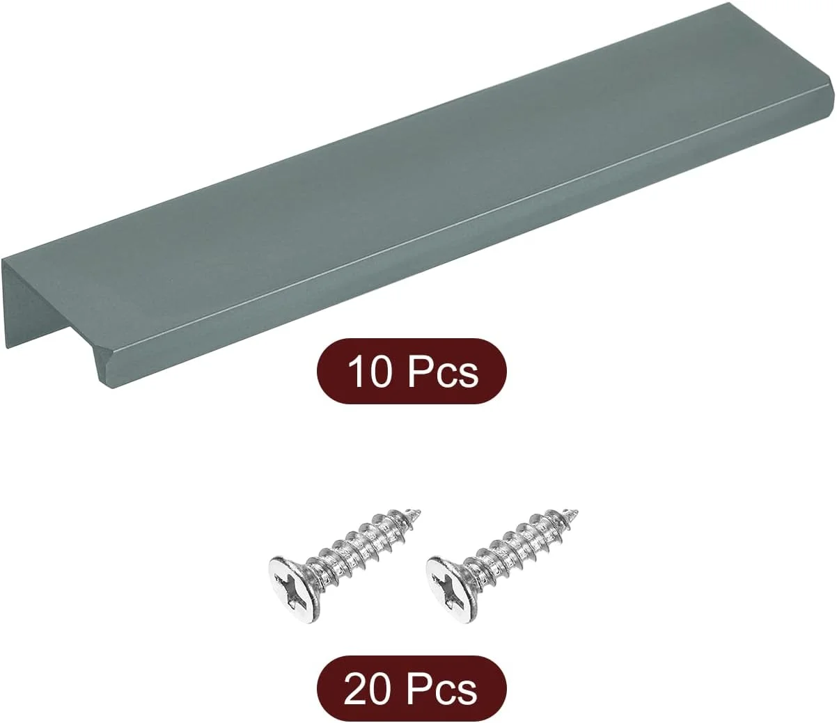 دستگیره لبه انگشتی کابینت سورسیینگ مپ، 10 عدد، 150 میلی متر / 5.91 اینچ، دستگیره مخفی پشتی نصب شده آلیاژ آلومینیوم برای کابینت کشو آشپزخانه منزل، خاکستری دستگیره لبه انگشتی کابینت سورسیینگ مپ، 10 عدد، 150 میلی متر / 5.91 اینچ، دستگیره مخفی پشتی نصب شده آلیاژ آلومینیوم برای کابینت کشو آشپزخانه منزل، خاکستری