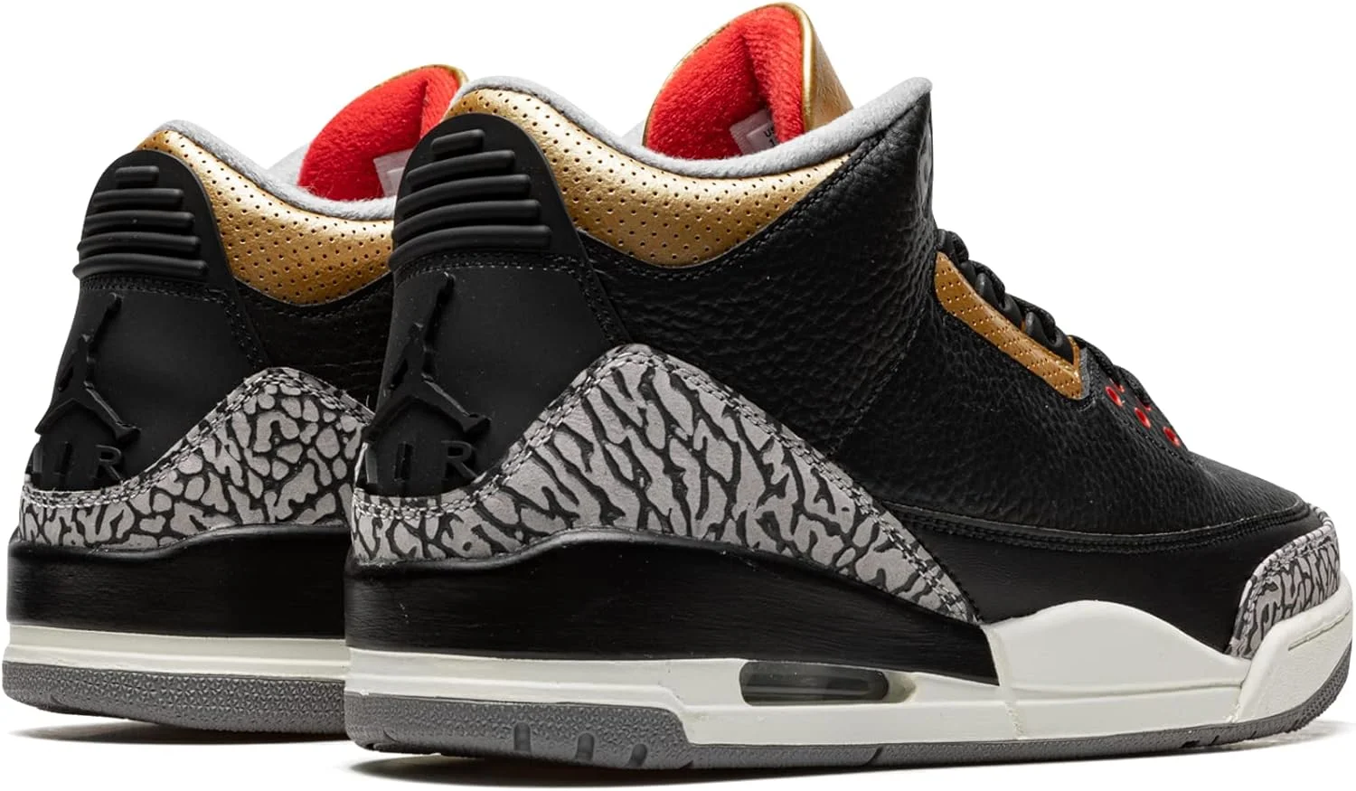 کفش زنانه ایر جردن 3 مدل CK9246 067 مشکی سیمانی طلایی - سایز 42.5