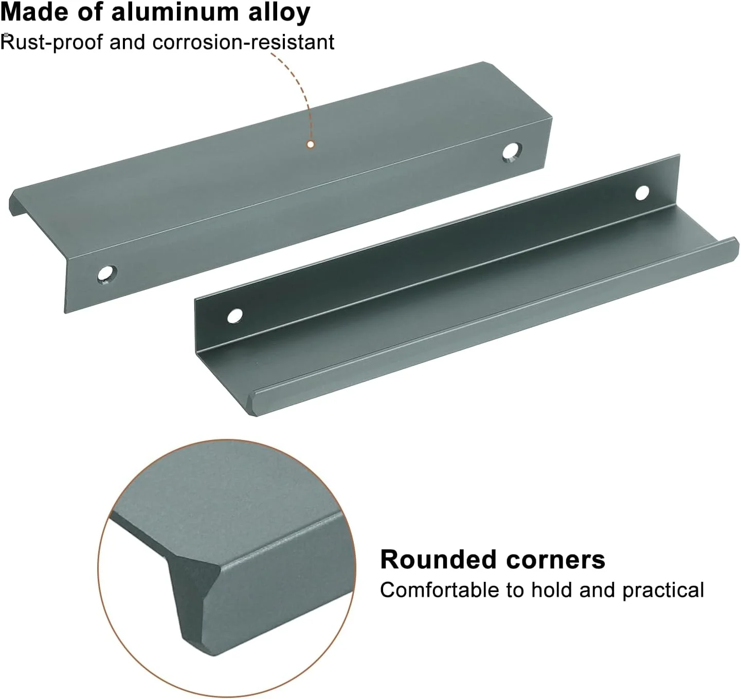 دستگیره لبه انگشتی کابینت سورسیینگ مپ، 10 عدد، 150 میلی متر / 5.91 اینچ، دستگیره مخفی پشتی نصب شده آلیاژ آلومینیوم برای کابینت کشو آشپزخانه منزل، خاکستری دستگیره لبه انگشتی کابینت سورسیینگ مپ، 10 عدد، 150 میلی متر / 5.91 اینچ، دستگیره مخفی پشتی نصب شده آلیاژ آلومینیوم برای کابینت کشو آشپزخانه منزل، خاکستری