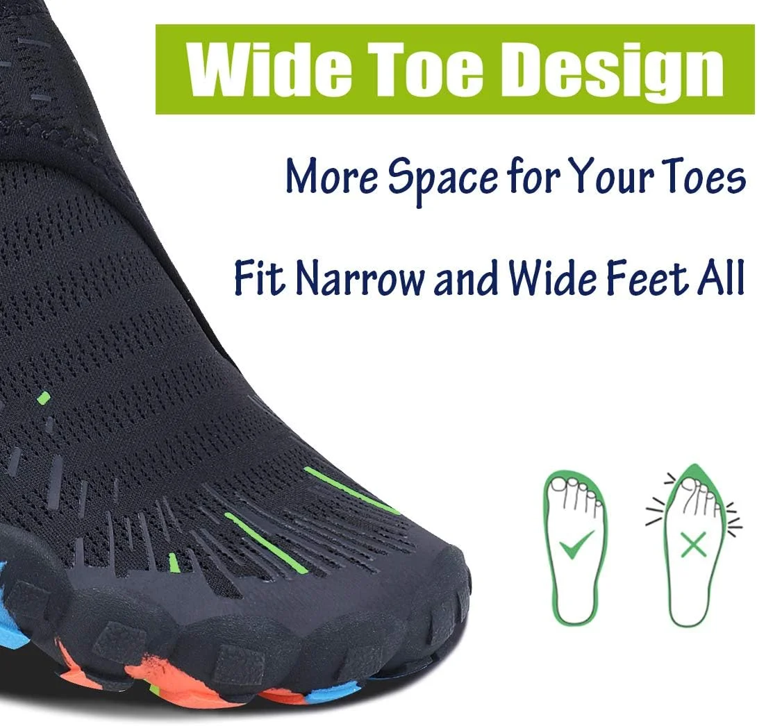 کفش های ورزشی آبی مردانه و زنانه JointlyCreating، کفش های شنای سریع خشک شونده مناسب استخر، ساحل، موج سواری، پیاده روی و پارک آبی، آبی، سایز 9 زنانه/7.5 مردانه