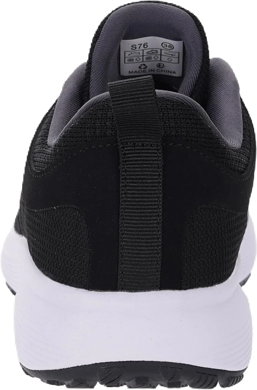 کفش پیاده روی پنجه پهن زنانه جومرا | کفش ورزشی تنیس پهن | زیره لاستیکی، S76 | مشکی، سایز 41