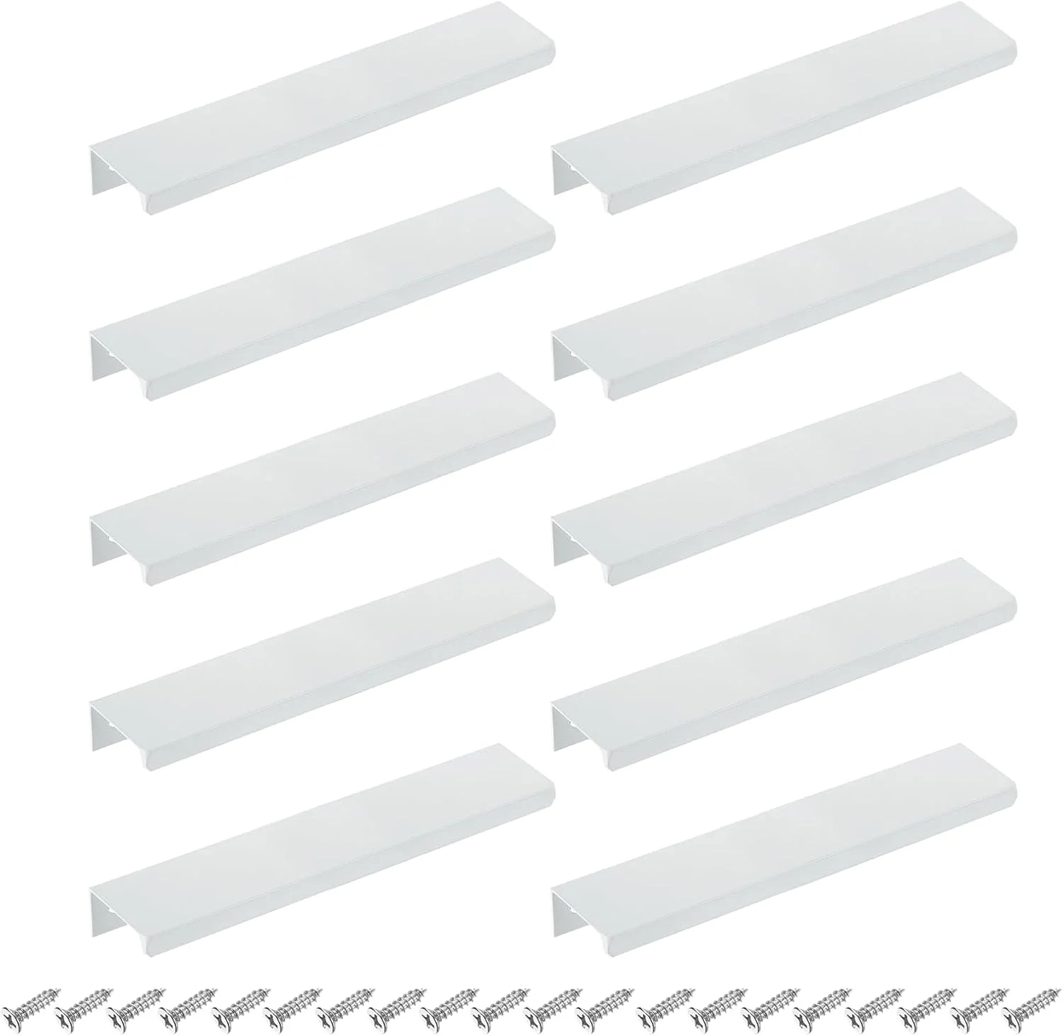 دستگیره لبه انگشتی کابینت سورسیینگ مپ، 10 عدد، 150 میلی متر / 5.91 اینچ، دستگیره مخفی پشتی کابینت از جنس آلیاژ آلومینیوم، دستگیره پنهان برای کابینت کشو آشپزخانه منزل، سفید دستگیره لبه انگشتی کابینت سورسیینگ مپ، 10 عدد، 150 میلی متر / 5.91 اینچ، دستگیره مخفی پشتی کابینت از جنس آلیاژ آلومینیوم، دستگیره پنهان برای کابینت کشو آشپزخانه منزل، سفید