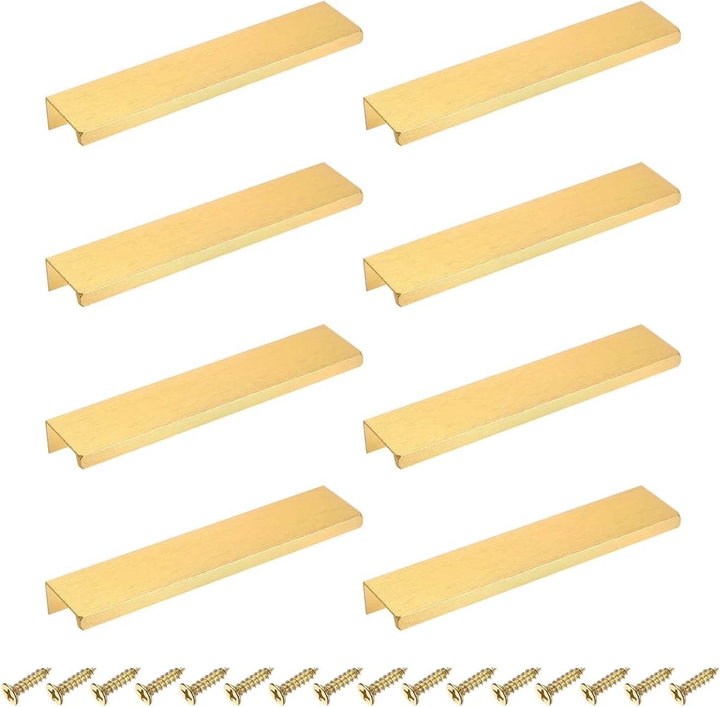 دستگیره لبه انگشتی کابینت سورسیینگ مپ، 8 عدد، 150 میلی متر / 5.91 اینچ، دستگیره مخفی پشتی آلیاژ آلومینیوم برای کابینت کشو آشپزخانه منزل، طلایی دستگیره لبه انگشتی کابینت سورسیینگ مپ، 8 عدد، 150 میلی متر / 5.91 اینچ، دستگیره مخفی پشتی آلیاژ آلومینیوم برای کابینت کشو آشپزخانه منزل، طلایی