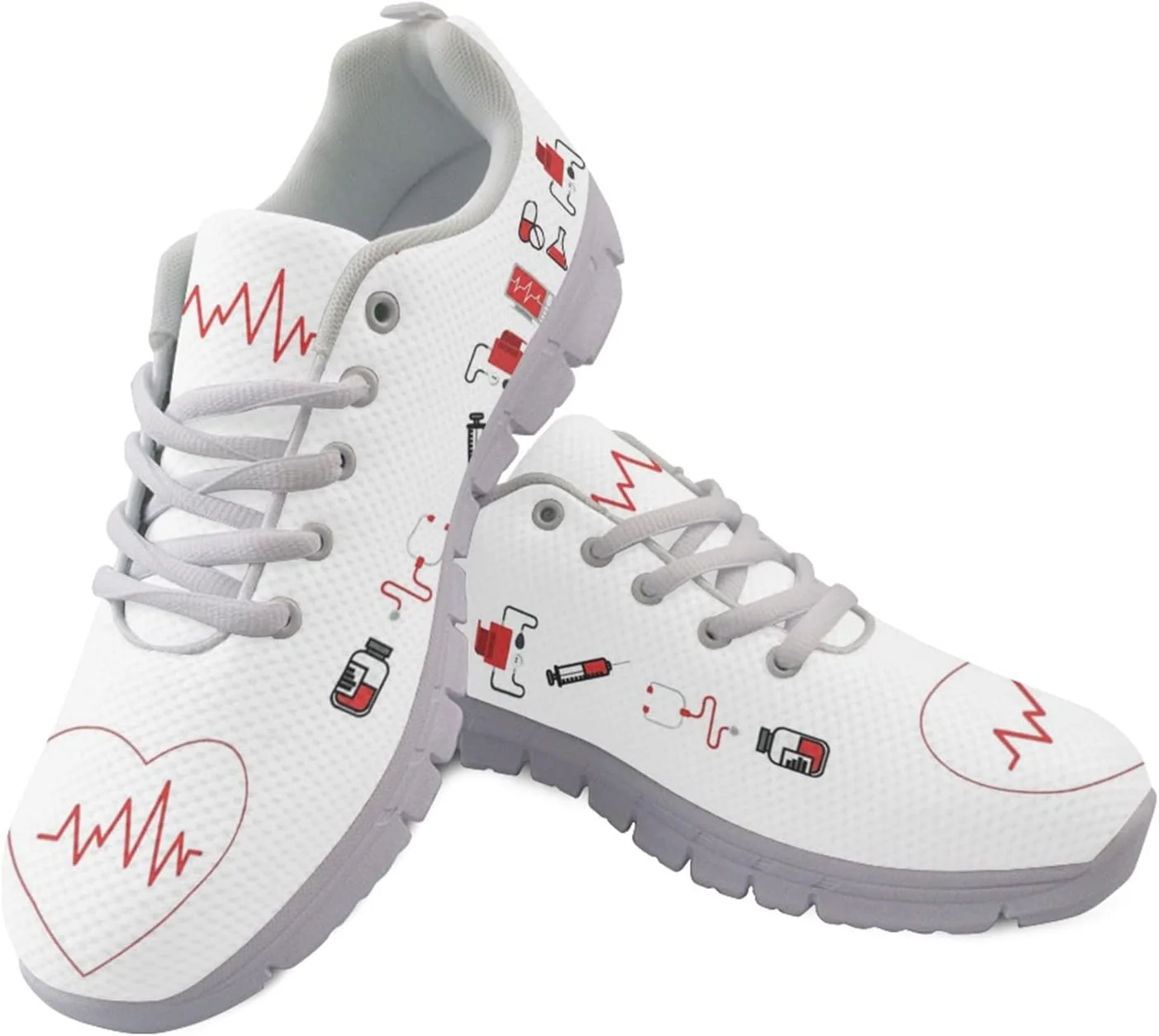 کفش ورزشی یونیسکس Jndtueit، کفش مخصوص پرستاری و پیاده روی زنانه با طرح قلب، کفش دویدن توری هوا برای ورزش و باشگاه کفش ورزشی یونیسکس Jndtueit، کفش مخصوص پرستاری و پیاده روی زنانه با طرح قلب، کفش دویدن توری هوا برای ورزش و باشگاه