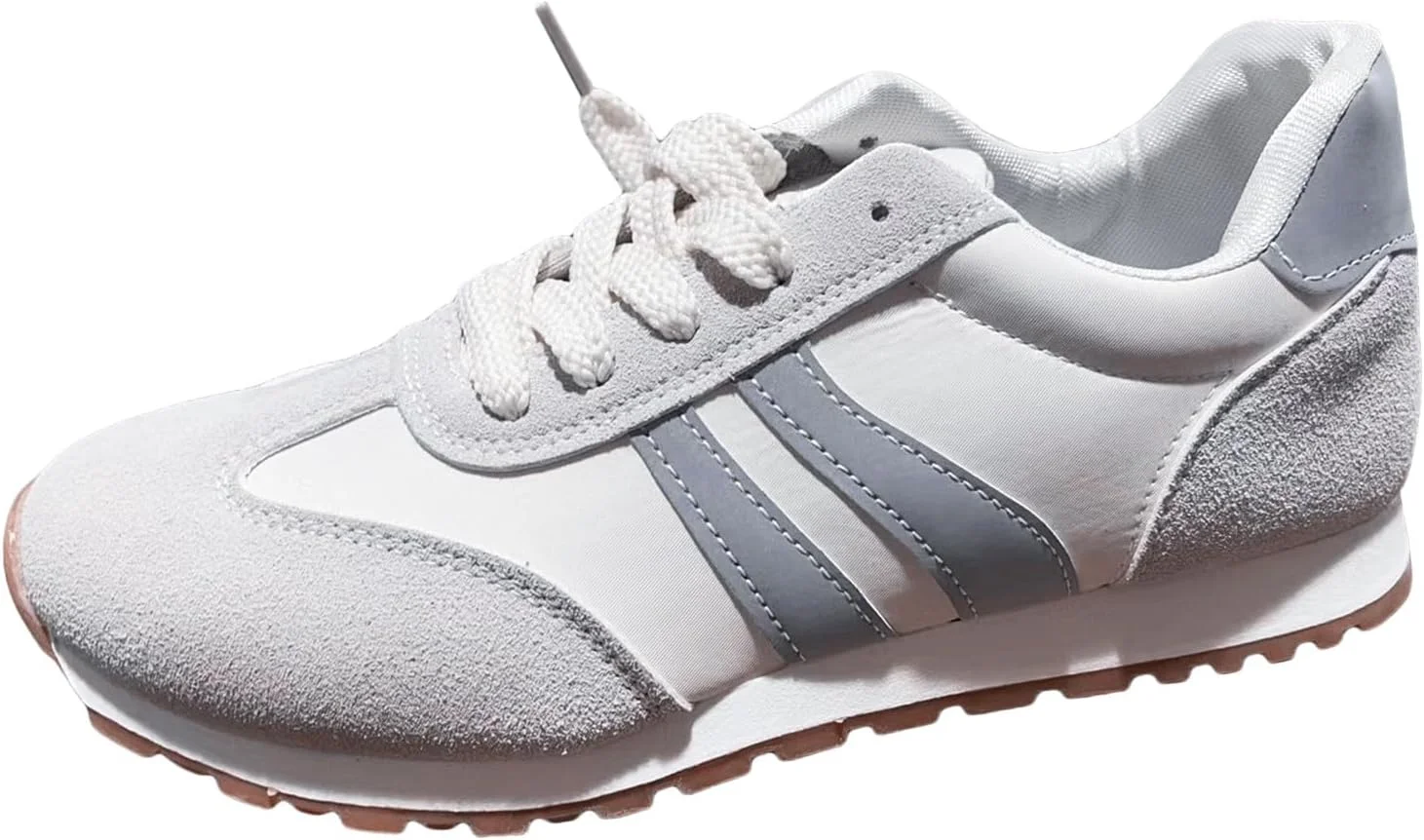 کفشهای کتانی زنانه JEUROT، چرم، جیر، تکهدوزی، کفشهای پیادهروی غیررسمی، کفشهای تنیس و دویدن بنددار ضد لغزش کفشهای کتانی زنانه JEUROT، چرم، جیر، تکهدوزی، کفشهای پیادهروی غیررسمی، کفشهای تنیس و دویدن بنددار ضد لغزش