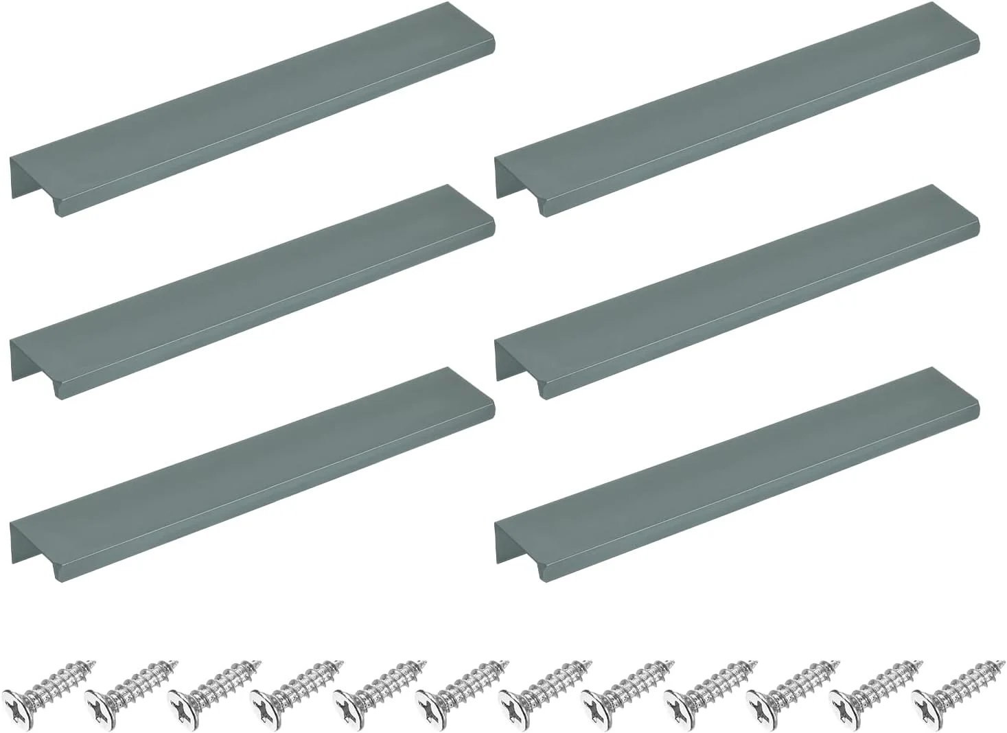سورسینگ مپ دستگیره لبه انگشتی کابینت، 6 عدد 200 میلی متر / 7.87 اینچ آلیاژ آلومینیوم نصب پشتی دستگیره های مخفی کابینت دستگیره پنهان برای کابینت کشو آشپزخانه منزل، خاکستری سورسینگ مپ دستگیره لبه انگشتی کابینت، 6 عدد 200 میلی متر / 7.87 اینچ آلیاژ آلومینیوم نصب پشتی دستگیره های مخفی کابینت دستگیره پنهان برای کابینت کشو آشپزخانه منزل، خاکستری