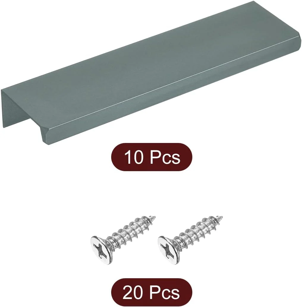 دستگیره مخفی لبه انگشتی کابینت سورسیینگ مپ، 10 عدد، 120 میلی متر / 4.72 اینچ، دستگیره های مخفی پشتی نصب شده از جنس آلیاژ آلومینیوم، دستگیره پنهان برای کشو کابینت آشپزخانه منزل، خاکستری دستگیره مخفی لبه انگشتی کابینت سورسیینگ مپ، 10 عدد، 120 میلی متر / 4.72 اینچ، دستگیره های مخفی پشتی نصب شده از جنس آلیاژ آلومینیوم، دستگیره پنهان برای کشو کابینت آشپزخانه منزل، خاکستری