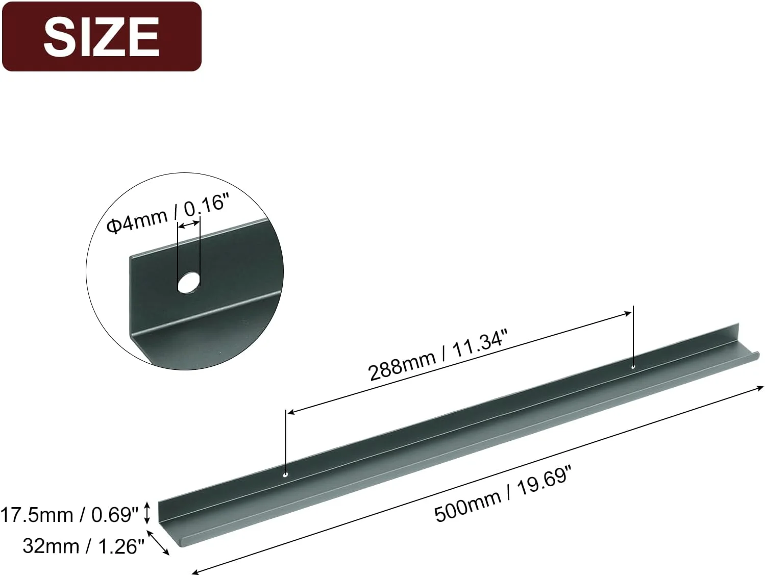 دستگیره لبه انگشتی کابینت سورسیینگ مپ، 2 عدد 500 میلی متر / 19.69 اینچ آلیاژ آلومینیوم نصب پشتی دستگیره های مخفی کابینت دستگیره پنهان برای کابینت کشو آشپزخانه منزل، خاکستری دستگیره لبه انگشتی کابینت سورسیینگ مپ، 2 عدد 500 میلی متر / 19.69 اینچ آلیاژ آلومینیوم نصب پشتی دستگیره های مخفی کابینت دستگیره پنهان برای کابینت کشو آشپزخانه منزل، خاکستری