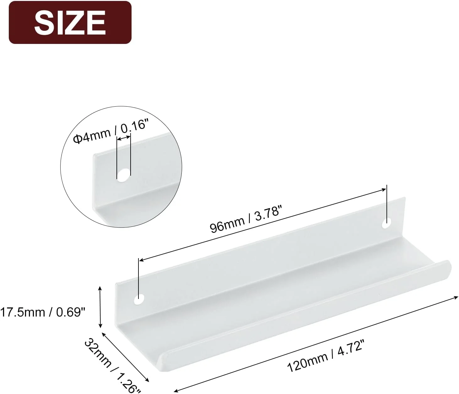دستگیره لبه انگشتی کابینت سورسیینگ مپ، 6 عدد، 120 میلی متر / 4.72 اینچ، دستگیره مخفی پشتی آلومینیومی آلیاژی برای کابینت کشو آشپزخانه منزل، سفید دستگیره لبه انگشتی کابینت سورسیینگ مپ، 6 عدد، 120 میلی متر / 4.72 اینچ، دستگیره مخفی پشتی آلومینیومی آلیاژی برای کابینت کشو آشپزخانه منزل، سفید