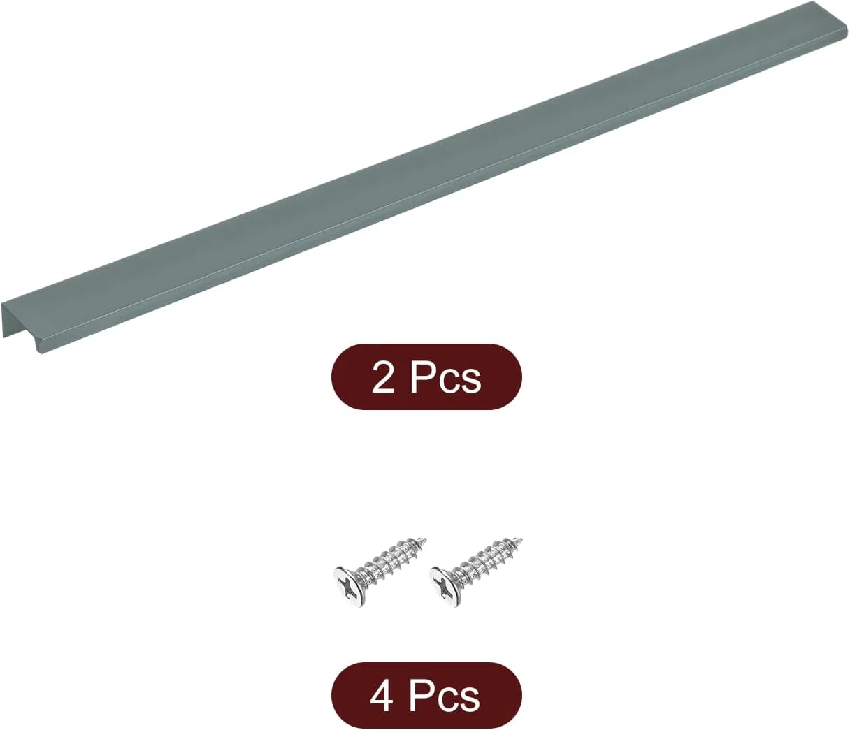 دستگیره لبه انگشتی کابینت سورسیینگ مپ، 2 عدد 500 میلی متر / 19.69 اینچ آلیاژ آلومینیوم نصب پشتی دستگیره های مخفی کابینت دستگیره پنهان برای کابینت کشو آشپزخانه منزل، خاکستری دستگیره لبه انگشتی کابینت سورسیینگ مپ، 2 عدد 500 میلی متر / 19.69 اینچ آلیاژ آلومینیوم نصب پشتی دستگیره های مخفی کابینت دستگیره پنهان برای کابینت کشو آشپزخانه منزل، خاکستری
