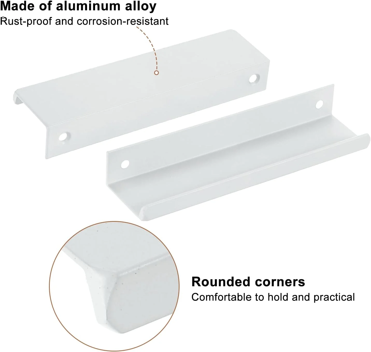 دستگیره لبه انگشتی کابینت سورسیینگ مپ، 6 عدد، 120 میلی متر / 4.72 اینچ، دستگیره مخفی پشتی آلومینیومی آلیاژی برای کابینت کشو آشپزخانه منزل، سفید دستگیره لبه انگشتی کابینت سورسیینگ مپ، 6 عدد، 120 میلی متر / 4.72 اینچ، دستگیره مخفی پشتی آلومینیومی آلیاژی برای کابینت کشو آشپزخانه منزل، سفید