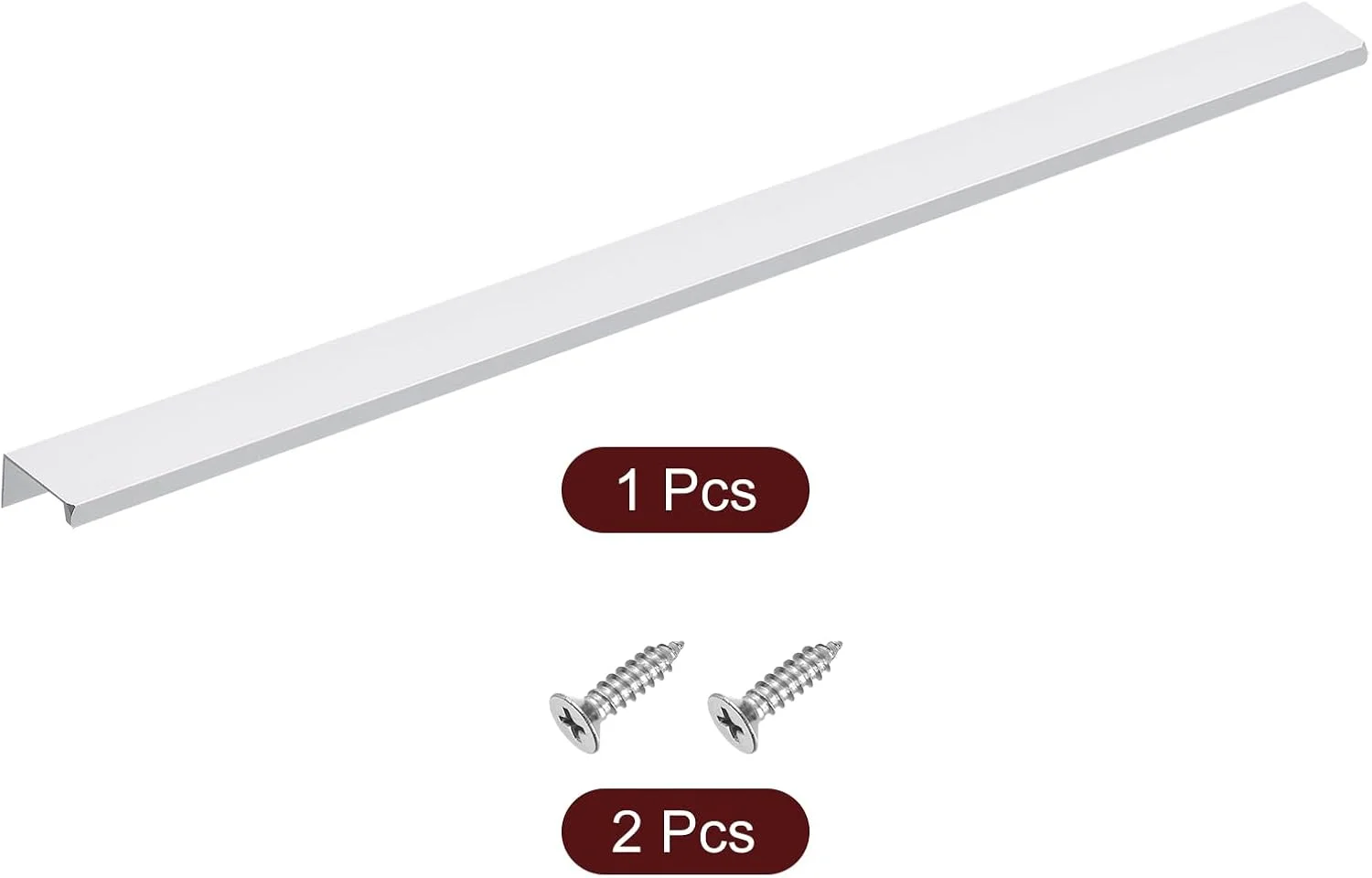 دستگیره مخفی لبه ای کابینت سورسیینگ مپ، 1 عدد 500 میلی متر / 19.69 اینچ آلیاژ آلومینیوم نصب از پشت، دستگیره مخفی برای کابینت کشو آشپزخانه منزل، نقره ای دستگیره مخفی لبه ای کابینت سورسیینگ مپ، 1 عدد 500 میلی متر / 19.69 اینچ آلیاژ آلومینیوم نصب از پشت، دستگیره مخفی برای کابینت کشو آشپزخانه منزل، نقره ای