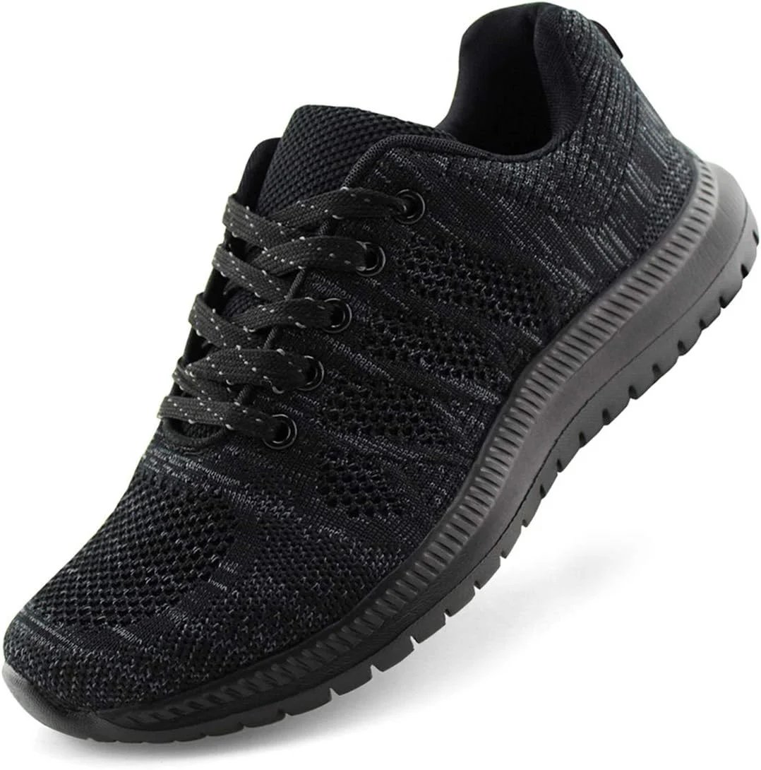 کفش ورزشی بافت سبک زنانه Jabasic، مناسب دویدن و پیاده روی (سایز 8، مشکی)