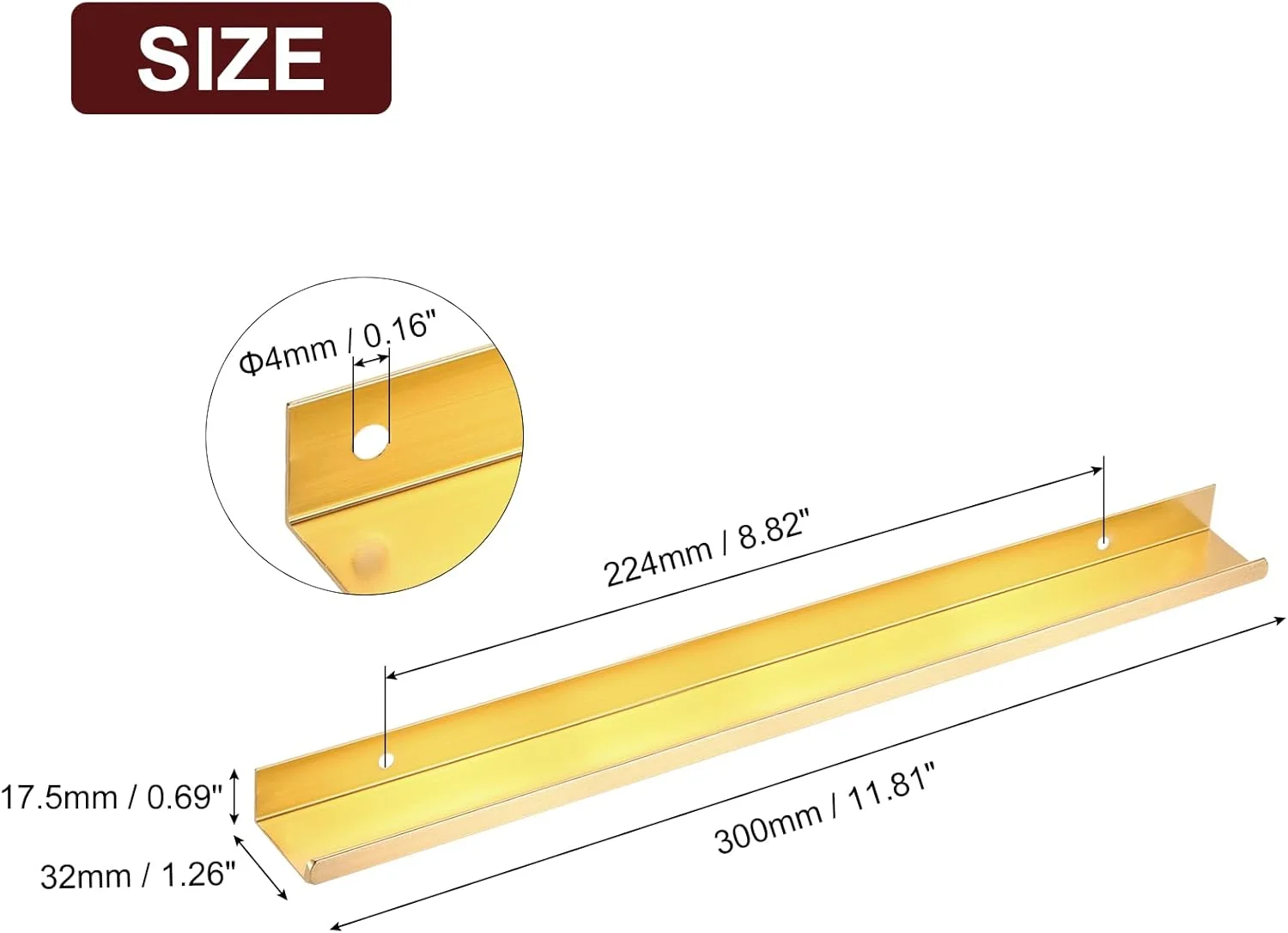 دستگیره مخفی لبه انگشتی کابینت سورسیینگ مپ، 5 عدد، 300 میلی متر / 11.81 اینچ، دستگیره های مخفی پشتی آلومینیومی آلیاژی برای کابینت کشو آشپزخانه منزل، طلایی دستگیره مخفی لبه انگشتی کابینت سورسیینگ مپ، 5 عدد، 300 میلی متر / 11.81 اینچ، دستگیره های مخفی پشتی آلومینیومی آلیاژی برای کابینت کشو آشپزخانه منزل، طلایی