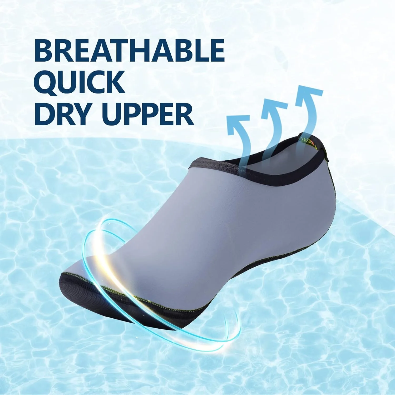 کفش‌های آبی JACKSHIBO زنانه مردانه، جوراب‌های آبی سریع خشک‌شونده، کفش‌های پا برهنه مناسب برای شنا، ساحل، استخر، یوگا و موج‌سواری