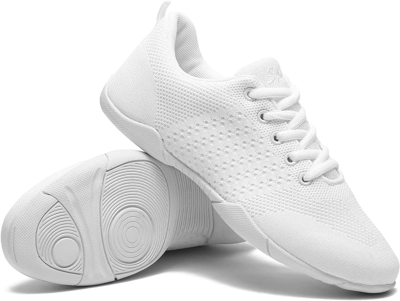 کفش های تشویق کننده HWJHMX دخترانه زنانه سفید کفش رقص کفش های ورزشی مد روز تشویق کننده جوانان کفش های ورزشی تمرینی کفش های تخت ورزشی
