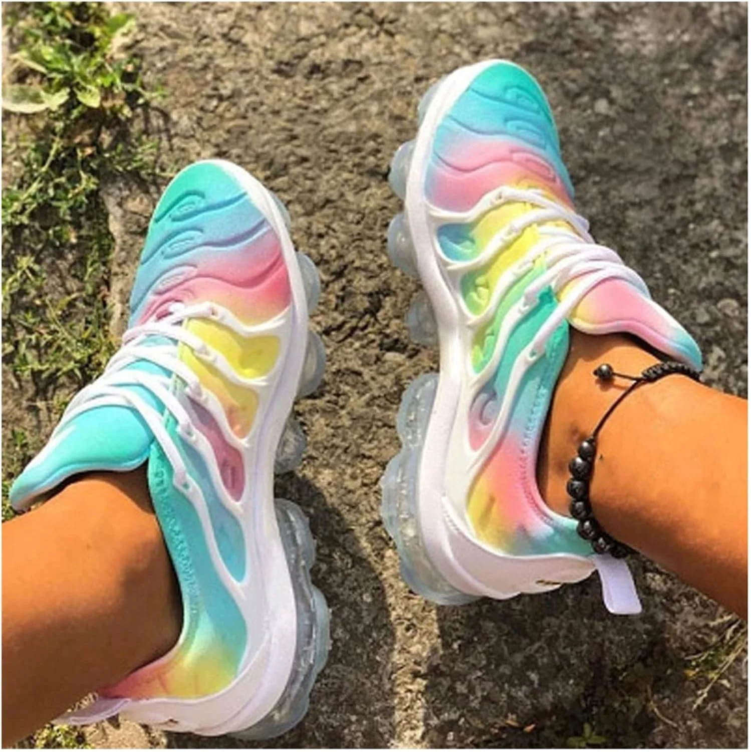 کفش ورزشی زنانه IVYILA، کفش کتانی زنانه، کفش ورزشی چند رنگ تابستانی برای فضای باز، راحت و بند دار، سایز بزرگ، کفش دویدن کفش ورزشی زنانه IVYILA، کفش کتانی زنانه، کفش ورزشی چند رنگ تابستانی برای فضای باز، راحت و بند دار، سایز بزرگ، کفش دویدن
