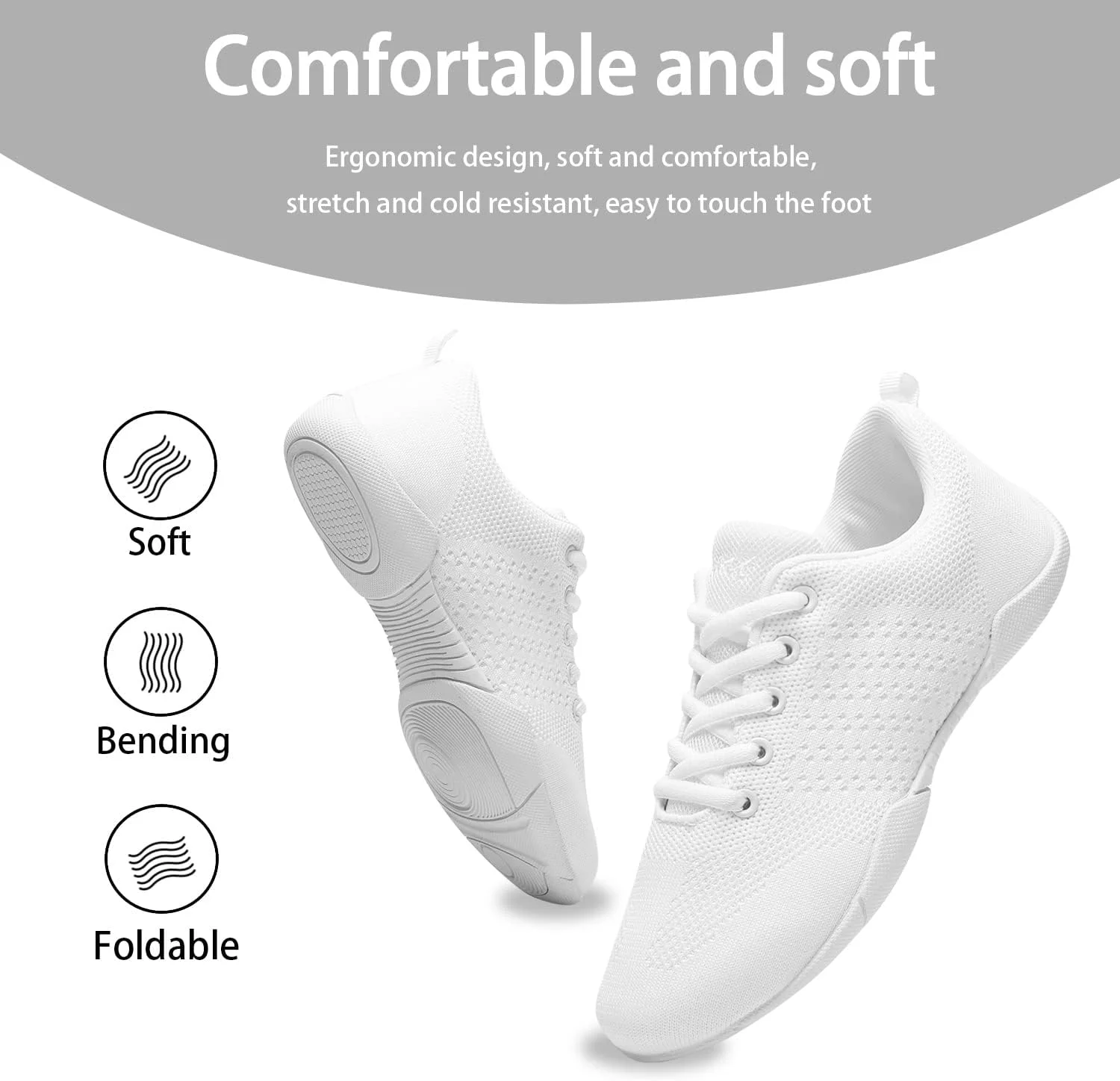 کفش های تشویق کننده HWJHMX دخترانه زنانه سفید کفش رقص کفش های ورزشی مد روز تشویق کننده جوانان کفش های ورزشی تمرینی کفش های تخت ورزشی کفش های تشویق کننده HWJHMX دخترانه زنانه سفید کفش رقص کفش های ورزشی مد روز تشویق کننده جوانان کفش های ورزشی تمرینی کفش های تخت ورزشی