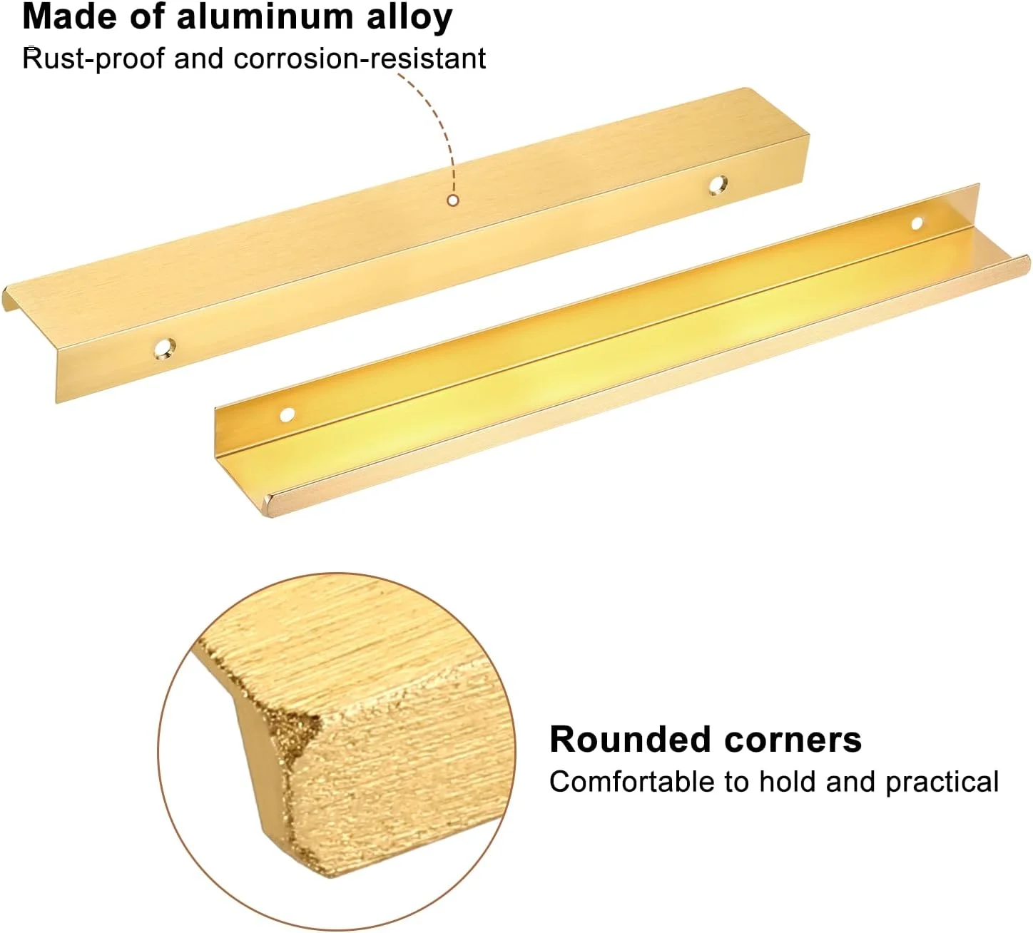 دستگیره لبه انگشتی کابینت سورسیینگ مپ، 8 عدد 250 میلی متر / 9.84 اینچ آلیاژ آلومینیوم نصب پشتی دستگیره های مخفی کابینت دستگیره پنهان برای کابینت کشو آشپزخانه منزل، طلایی دستگیره لبه انگشتی کابینت سورسیینگ مپ، 8 عدد 250 میلی متر / 9.84 اینچ آلیاژ آلومینیوم نصب پشتی دستگیره های مخفی کابینت دستگیره پنهان برای کابینت کشو آشپزخانه منزل، طلایی