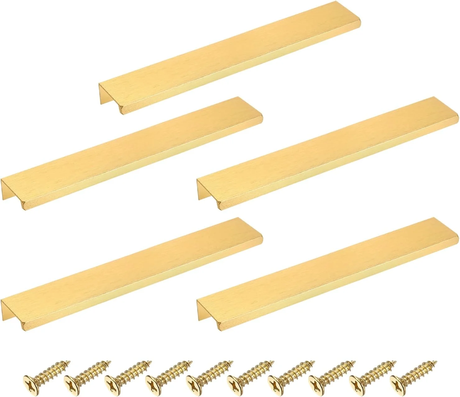 سورسینگ مپ دستگیره لبه انگشتی کابینت، 5 عدد 200 میلی متر / 7.87 اینچ آلیاژ آلومینیوم نصب پشتی دستگیره های مخفی کابینت دستگیره پنهان برای کابینت کشو آشپزخانه منزل، طلایی سورسینگ مپ دستگیره لبه انگشتی کابینت، 5 عدد 200 میلی متر / 7.87 اینچ آلیاژ آلومینیوم نصب پشتی دستگیره های مخفی کابینت دستگیره پنهان برای کابینت کشو آشپزخانه منزل، طلایی