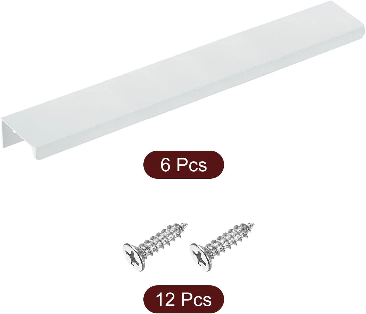 دستگیره لبه انگشتی کابینت سورسیینگ مپ، 6 عدد 200 میلی متر / 7.87 اینچ آلیاژ آلومینیوم نصب پشتی دستگیره های مخفی کابینت دستگیره پنهان برای کابینت کشو آشپزخانه منزل، سفید دستگیره لبه انگشتی کابینت سورسیینگ مپ، 6 عدد 200 میلی متر / 7.87 اینچ آلیاژ آلومینیوم نصب پشتی دستگیره های مخفی کابینت دستگیره پنهان برای کابینت کشو آشپزخانه منزل، سفید