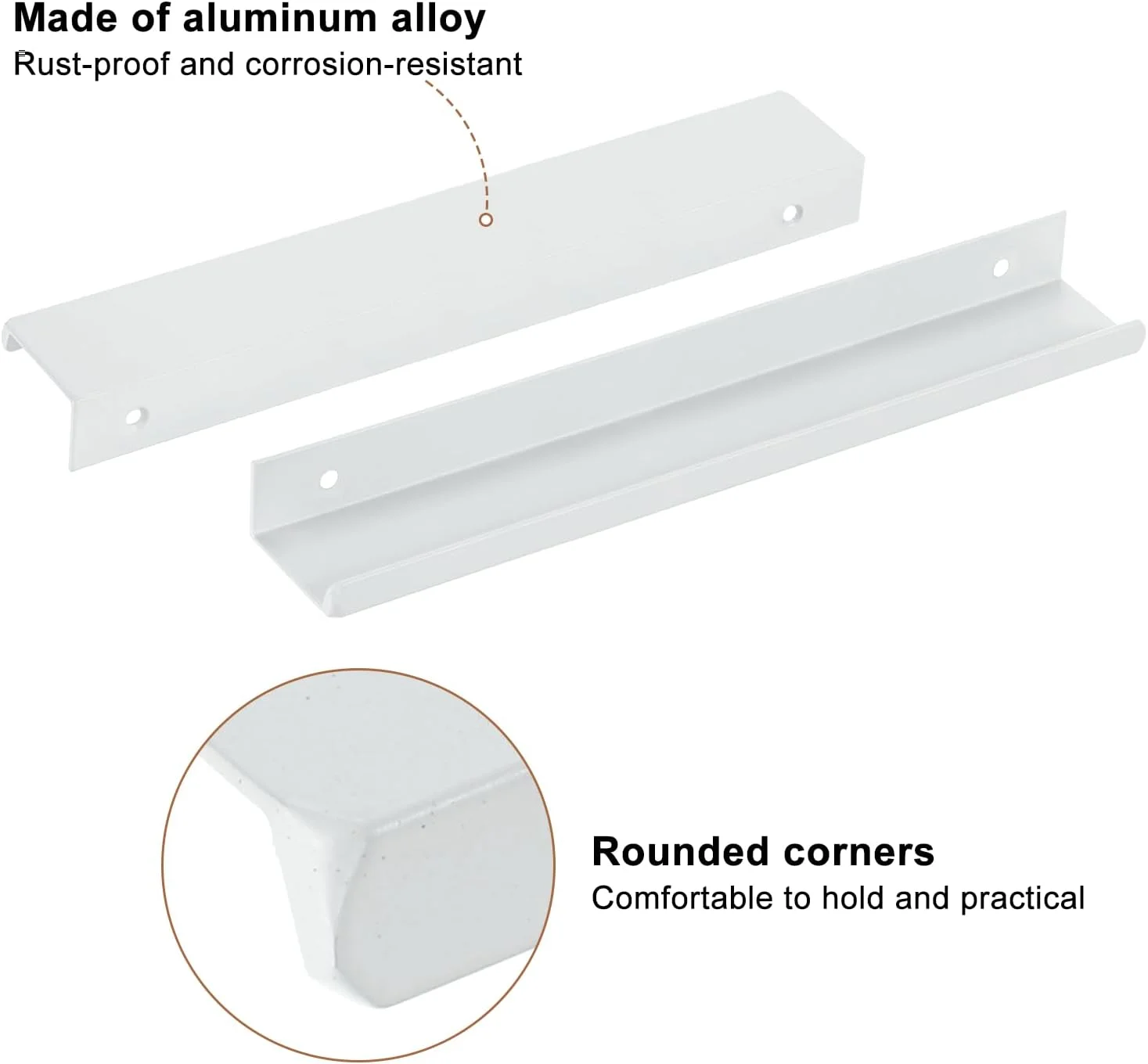 دستگیره لبه انگشتی کابینت سورسیینگ مپ، 6 عدد 200 میلی متر / 7.87 اینچ آلیاژ آلومینیوم نصب پشتی دستگیره های مخفی کابینت دستگیره پنهان برای کابینت کشو آشپزخانه منزل، سفید دستگیره لبه انگشتی کابینت سورسیینگ مپ، 6 عدد 200 میلی متر / 7.87 اینچ آلیاژ آلومینیوم نصب پشتی دستگیره های مخفی کابینت دستگیره پنهان برای کابینت کشو آشپزخانه منزل، سفید