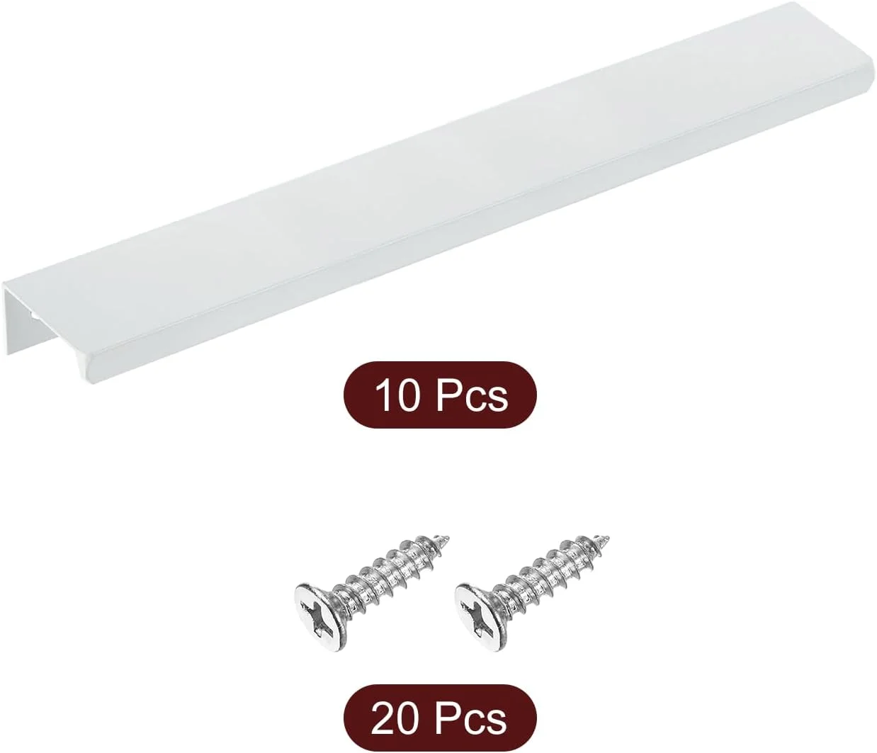 دستگیره لبه انگشتی کابینت سورسیینگ مپ، 10 عدد 200 میلی متر / 7.87 اینچ آلیاژ آلومینیوم نصب پشتی دستگیره های مخفی کابینت دستگیره پنهان برای کابینت کشو آشپزخانه منزل، سفید دستگیره لبه انگشتی کابینت سورسیینگ مپ، 10 عدد 200 میلی متر / 7.87 اینچ آلیاژ آلومینیوم نصب پشتی دستگیره های مخفی کابینت دستگیره پنهان برای کابینت کشو آشپزخانه منزل، سفید