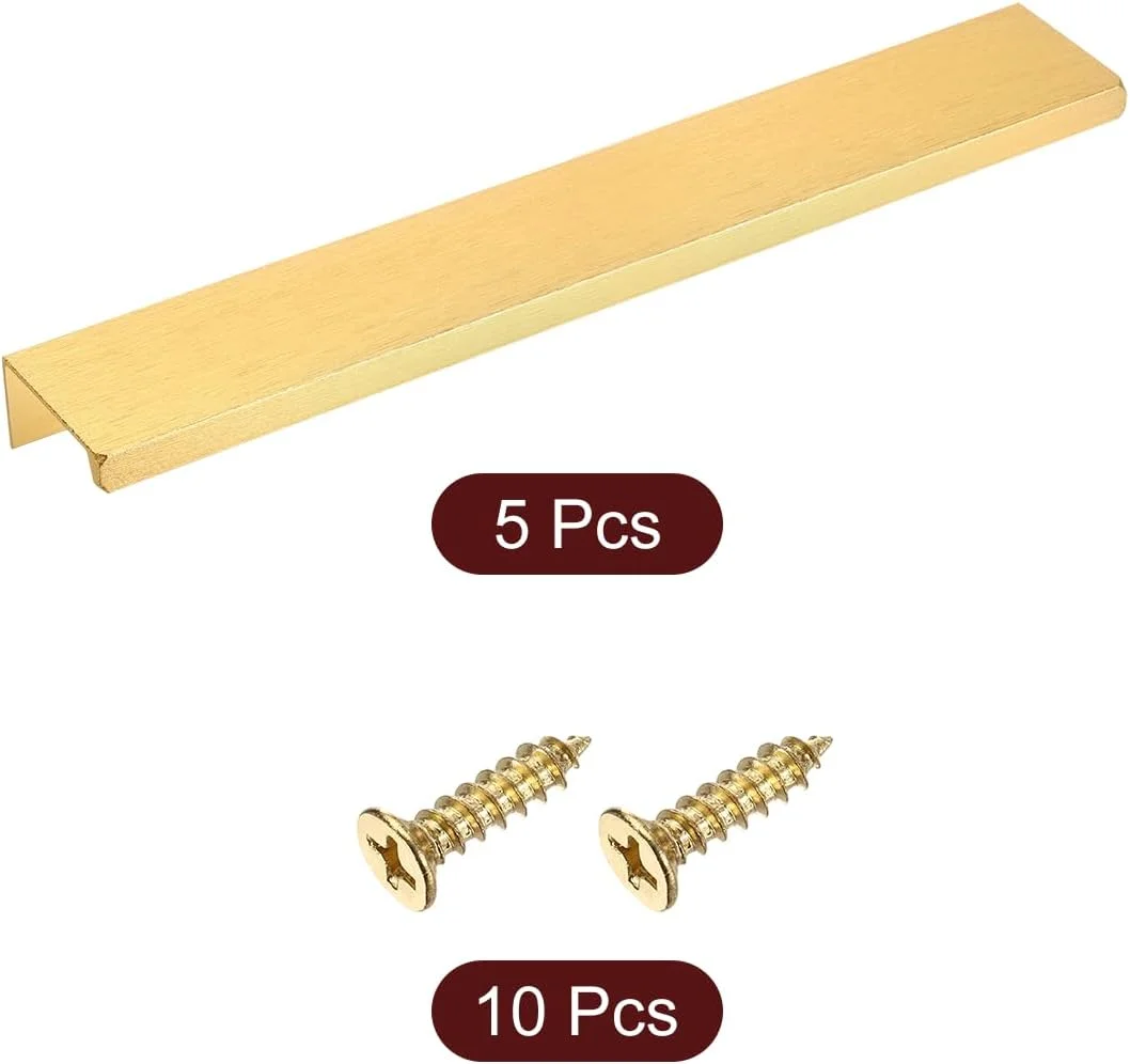 سورسینگ مپ دستگیره لبه انگشتی کابینت، 5 عدد 200 میلی متر / 7.87 اینچ آلیاژ آلومینیوم نصب پشتی دستگیره های مخفی کابینت دستگیره پنهان برای کابینت کشو آشپزخانه منزل، طلایی سورسینگ مپ دستگیره لبه انگشتی کابینت، 5 عدد 200 میلی متر / 7.87 اینچ آلیاژ آلومینیوم نصب پشتی دستگیره های مخفی کابینت دستگیره پنهان برای کابینت کشو آشپزخانه منزل، طلایی