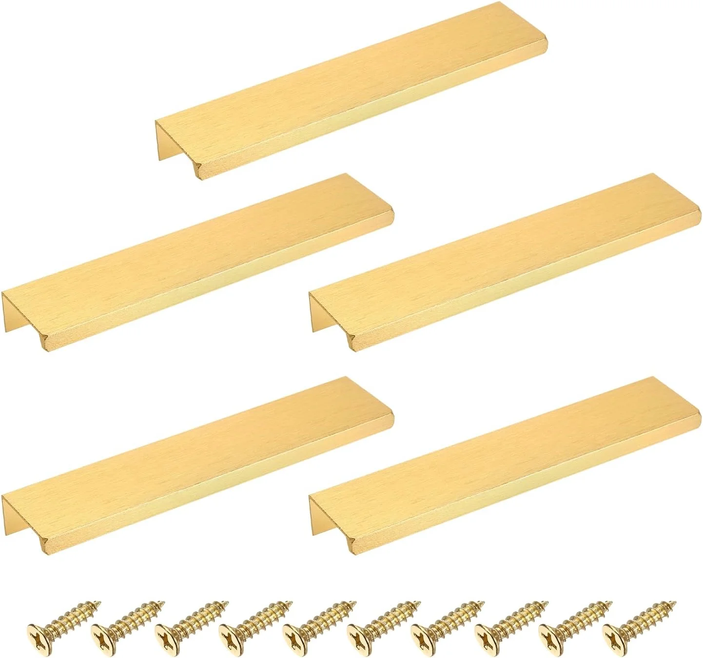 سورسینگ مپ دستگیره لبه انگشتی کابینت، 5 عدد 150 میلی متر / 5.91 اینچ آلیاژ آلومینیوم نصب پشتی دستگیره های مخفی کابینت دستگیره پنهان برای کابینت کشو آشپزخانه منزل، طلایی سورسینگ مپ دستگیره لبه انگشتی کابینت، 5 عدد 150 میلی متر / 5.91 اینچ آلیاژ آلومینیوم نصب پشتی دستگیره های مخفی کابینت دستگیره پنهان برای کابینت کشو آشپزخانه منزل، طلایی