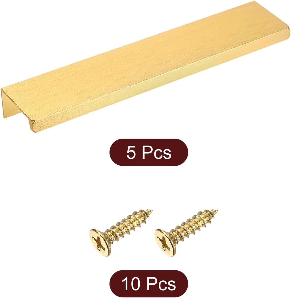 سورسینگ مپ دستگیره لبه انگشتی کابینت، 5 عدد 150 میلی متر / 5.91 اینچ آلیاژ آلومینیوم نصب پشتی دستگیره های مخفی کابینت دستگیره پنهان برای کابینت کشو آشپزخانه منزل، طلایی سورسینگ مپ دستگیره لبه انگشتی کابینت، 5 عدد 150 میلی متر / 5.91 اینچ آلیاژ آلومینیوم نصب پشتی دستگیره های مخفی کابینت دستگیره پنهان برای کابینت کشو آشپزخانه منزل، طلایی