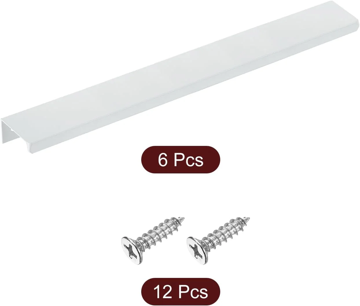 دستگیره لبه انگشتی کابینت sourcing map، 6 عدد 250 میلی متر / 9.84 اینچ، دستگیره های مخفی پشتی آلیاژ آلومینیوم، دستگیره پنهان برای کابینت کشو آشپزخانه منزل، سفید دستگیره لبه انگشتی کابینت sourcing map، 6 عدد 250 میلی متر / 9.84 اینچ، دستگیره های مخفی پشتی آلیاژ آلومینیوم، دستگیره پنهان برای کابینت کشو آشپزخانه منزل، سفید