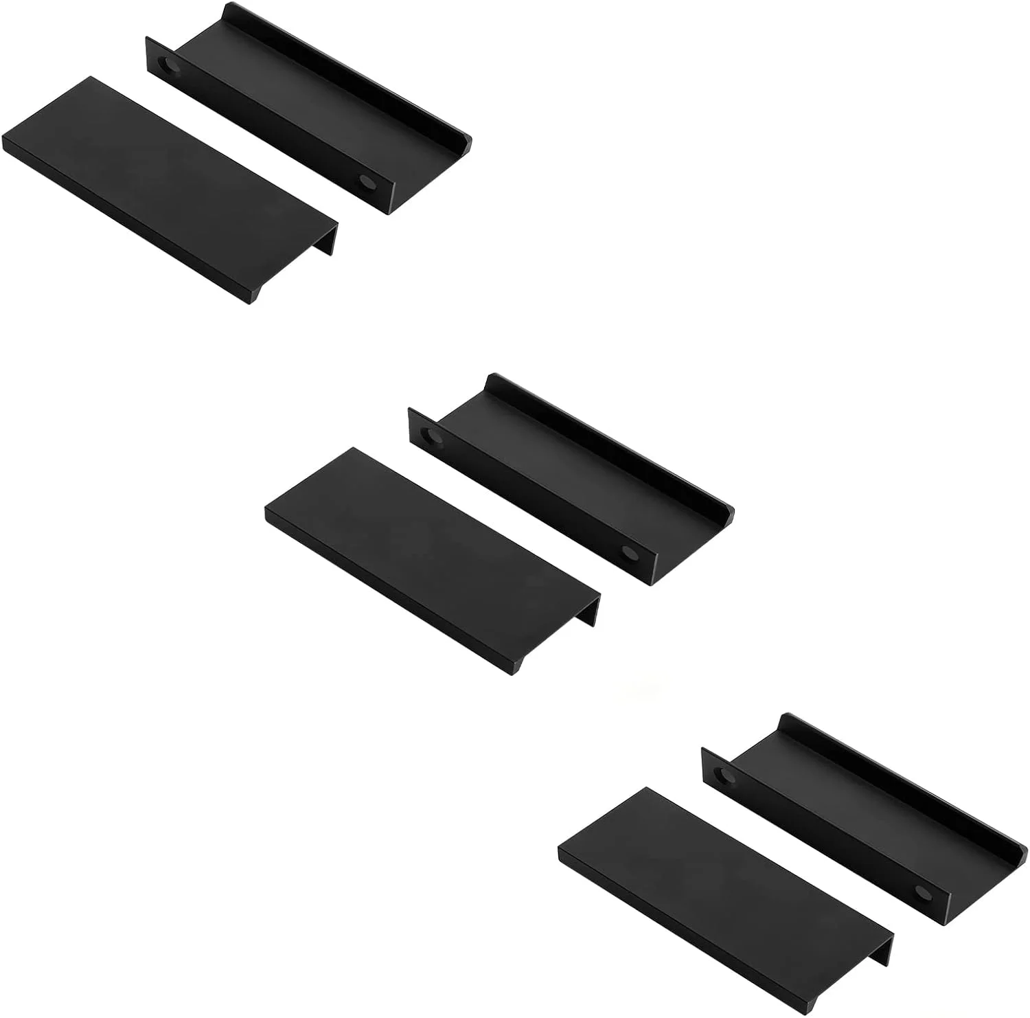 دستگیره مخفی کابینت مشکی 6 عددی، دستگیره لبه ای 80 میلی متری، دستگیره مدرن کشو، دستگیره مخفی مینیمالیستی مشکی مات برای کشو آشپزخانه دستگیره مخفی کابینت مشکی 6 عددی، دستگیره لبه ای 80 میلی متری، دستگیره مدرن کشو، دستگیره مخفی مینیمالیستی مشکی مات برای کشو آشپزخانه