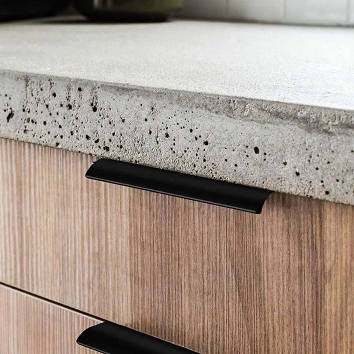 دستگیره کابینت کشویی مشکی، دستگیره های مخفی کابینت، نصب انگشتی مشکی دستگیره کابینت کشویی مشکی، دستگیره های مخفی کابینت، نصب انگشتی مشکی