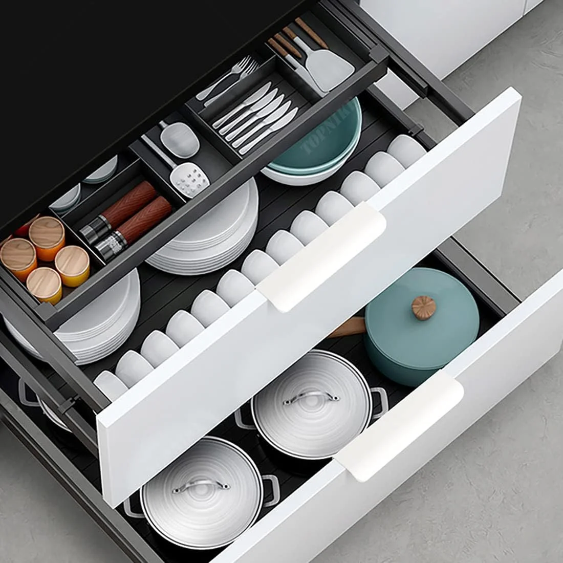 دستگیره لبه انگشتی مبلمان BOOLSFMAM، بسته 6 عددی، دستگیره های مخفی کشو کابینت آشپزخانه، سفید براق دستگیره لبه انگشتی مبلمان BOOLSFMAM، بسته 6 عددی، دستگیره های مخفی کشو کابینت آشپزخانه، سفید براق