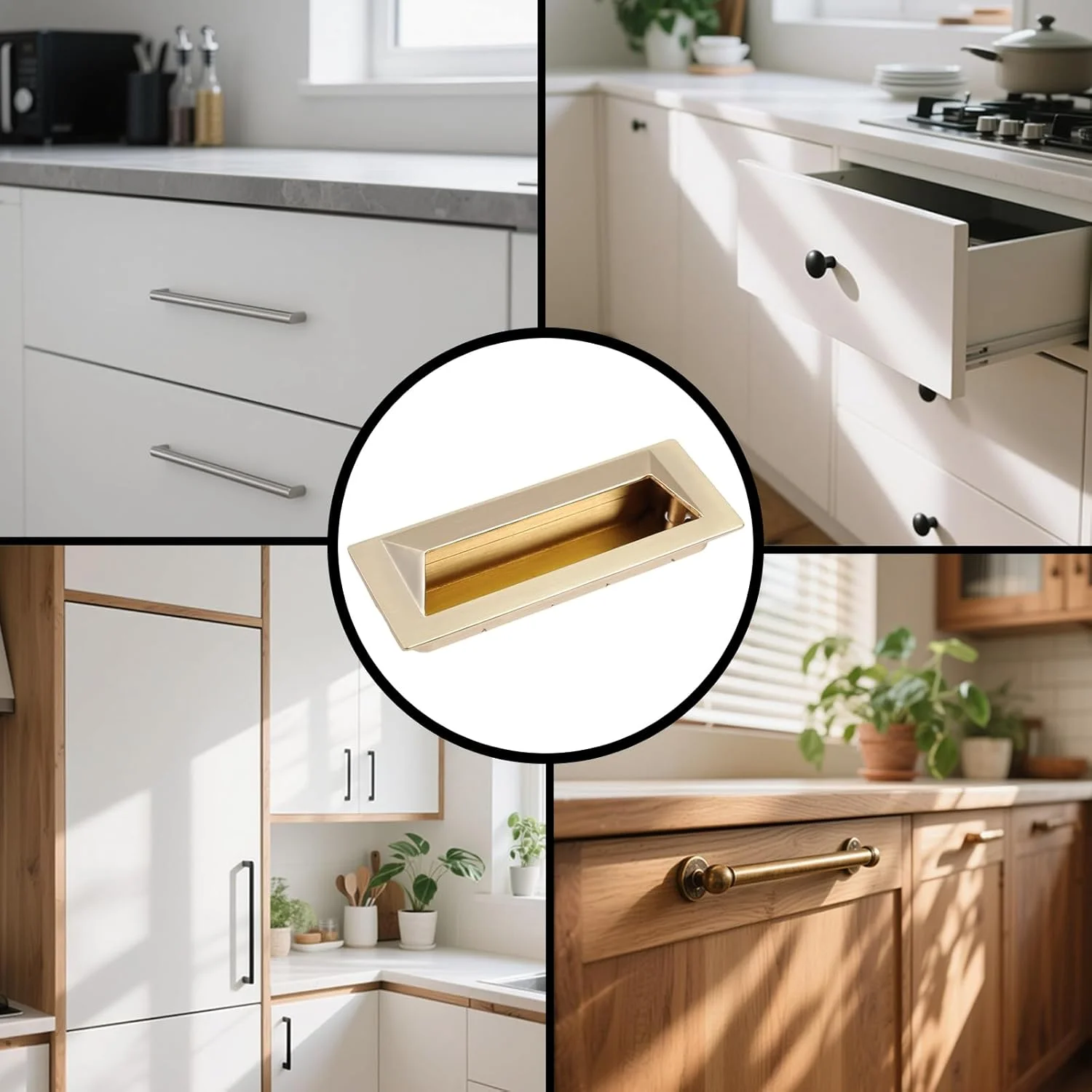 دستگیره های مخفی کابینت Mewutal، بسته 6 عددی، توکار، مرکز سوراخ 96 میلی متری، طلایی، دستگیره های کشوی مخفی، 11.43x5 سانتی متر، دستگیره های لبه انگشتی نامرئی مربعی برای کمد و دراور دستگیره های مخفی کابینت Mewutal، بسته 6 عددی، توکار، مرکز سوراخ 96 میلی متری، طلایی، دستگیره های کشوی مخفی، 11.43x5 سانتی متر، دستگیره های لبه انگشتی نامرئی مربعی برای کمد و دراور