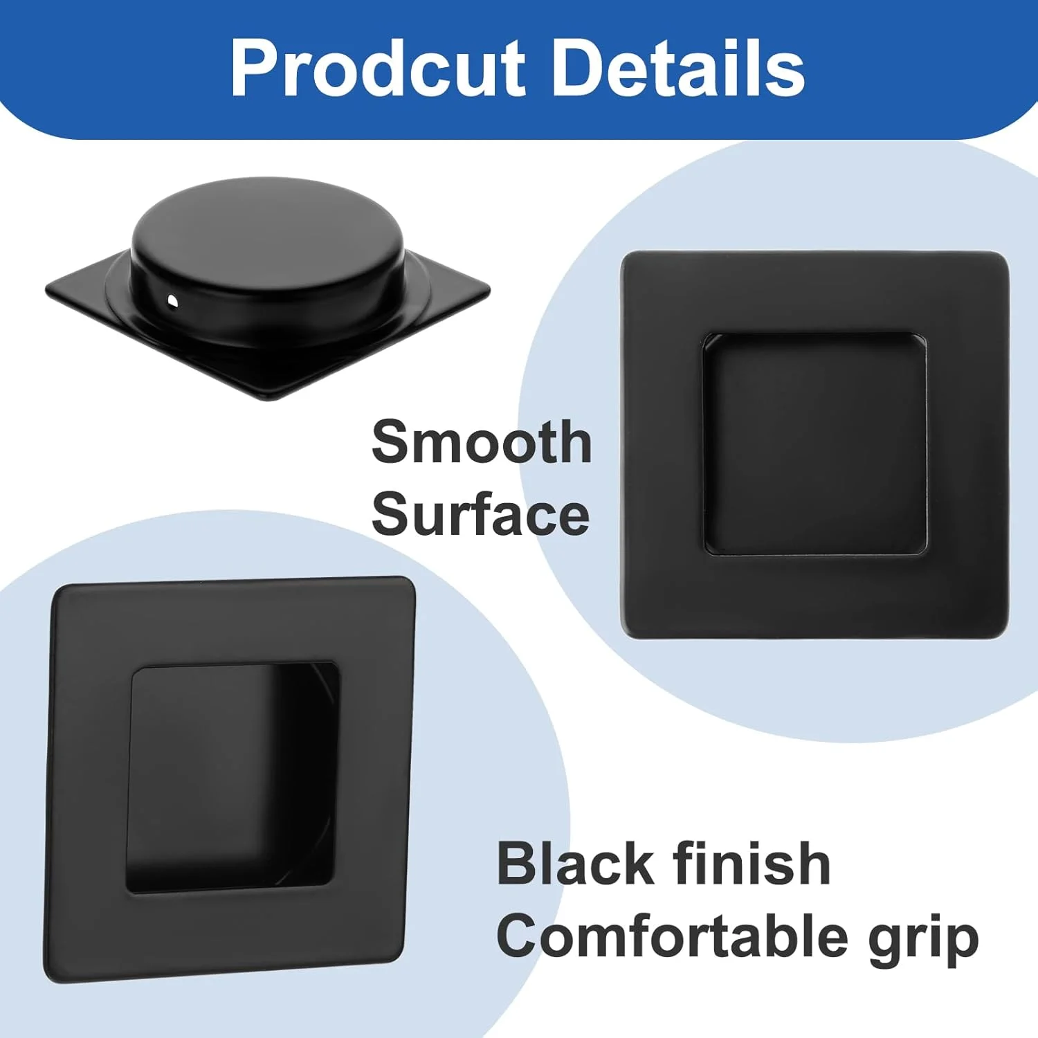 دستگیره درب کشویی توکار مربع آبئیلو، مناسب برای درب های کمد دیواری و کشویی، به همراه پیچ، نصب آسان، مناسب برای درب کمد، درب کابینت، درب کشویی و درب انبار (مشکی) دستگیره درب کشویی توکار مربع آبئیلو، مناسب برای درب های کمد دیواری و کشویی، به همراه پیچ، نصب آسان، مناسب برای درب کمد، درب کابینت، درب کشویی و درب انبار (مشکی)