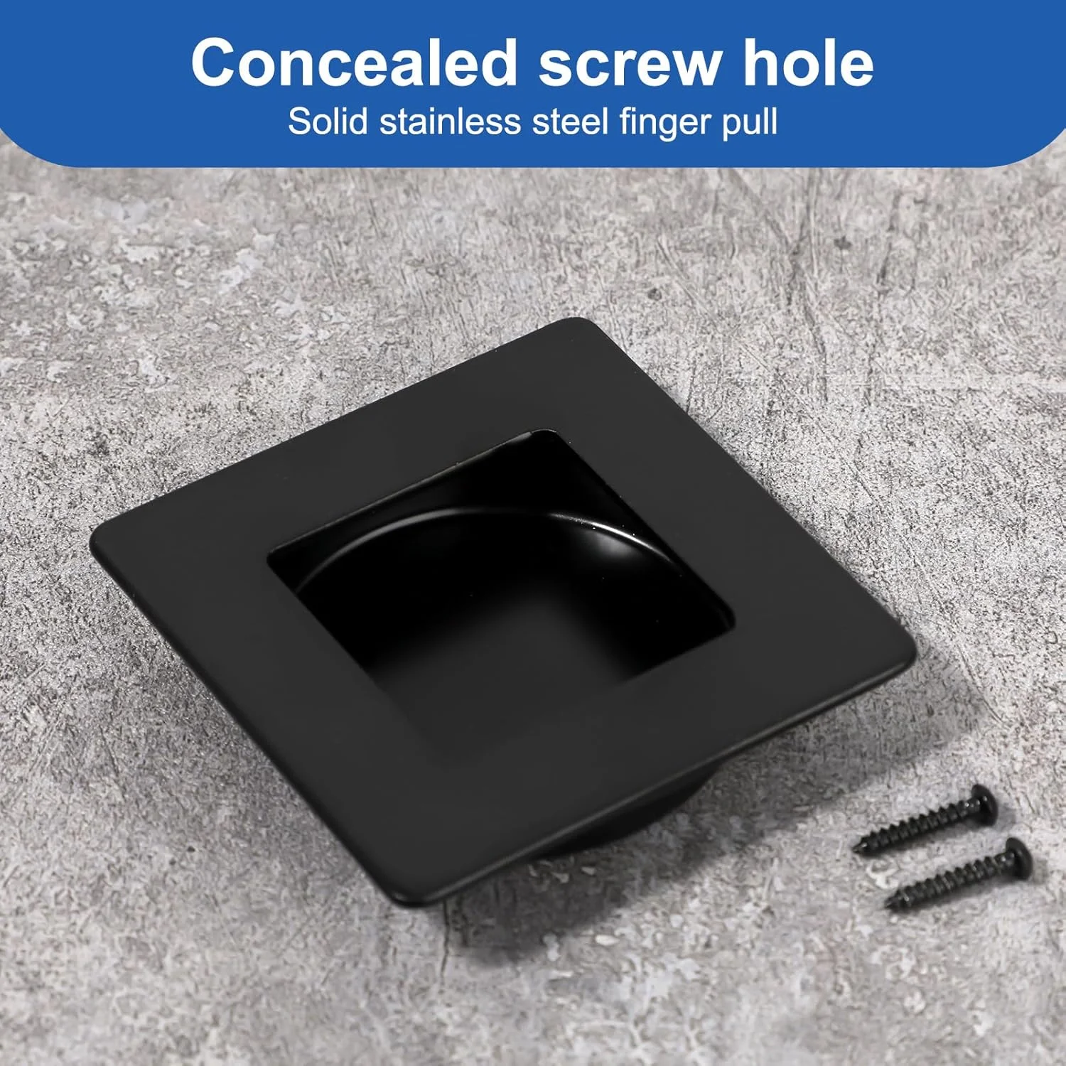 دستگیره درب کشویی توکار مربع آبئیلو، مناسب برای درب های کمد دیواری و کشویی، به همراه پیچ، نصب آسان، مناسب برای درب کمد، درب کابینت، درب کشویی و درب انبار (مشکی) دستگیره درب کشویی توکار مربع آبئیلو، مناسب برای درب های کمد دیواری و کشویی، به همراه پیچ، نصب آسان، مناسب برای درب کمد، درب کابینت، درب کشویی و درب انبار (مشکی)