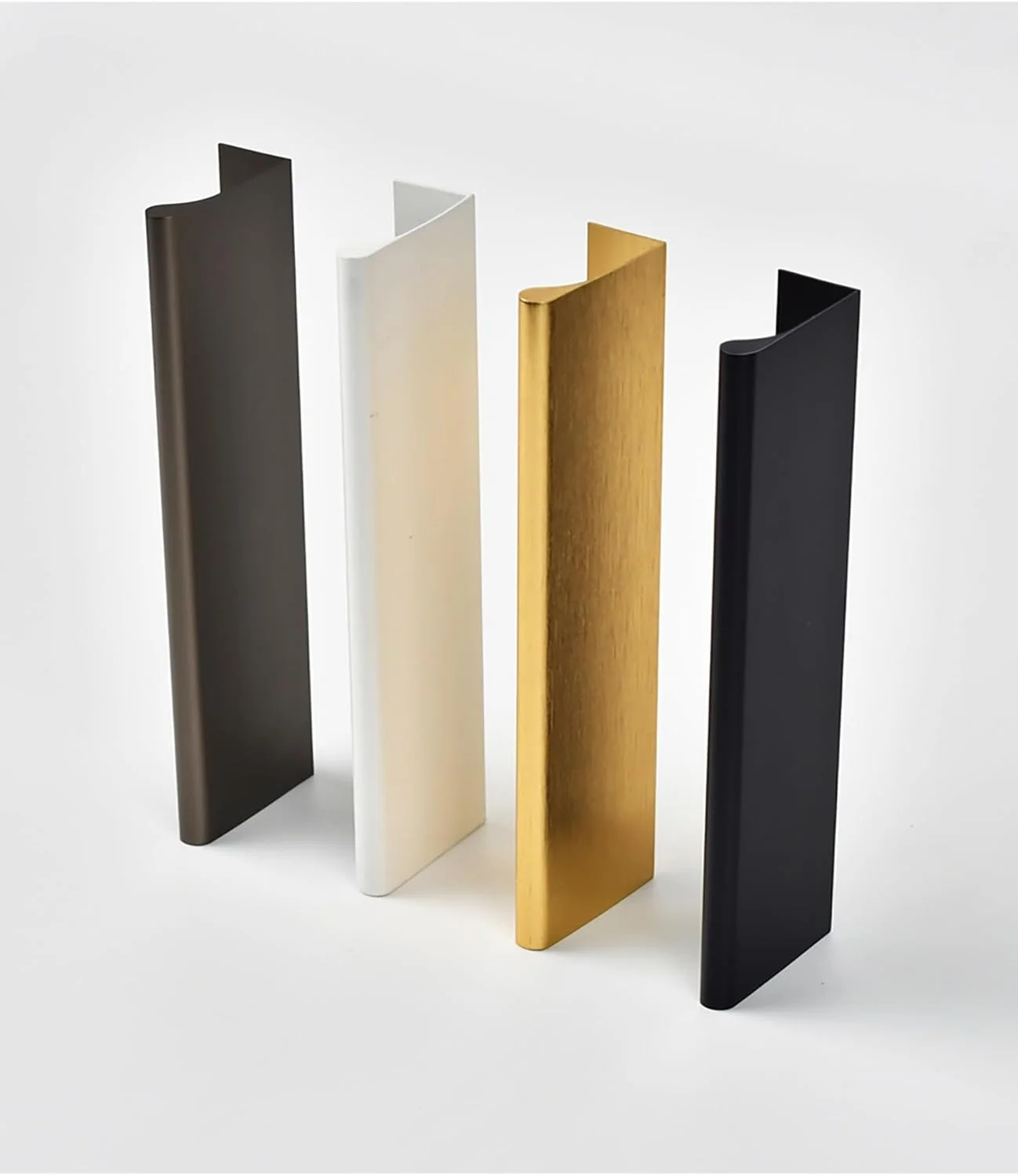 دستگیره مخفی آلیاژ آلومینیوم، دستگیره کشویی مبلمان، دستگیره لبه انگشتی کابینت آشپزخانه، دستگیره درب کابینت (9، 120x39x18mm/4.7x1.5x0.7 اینچ)