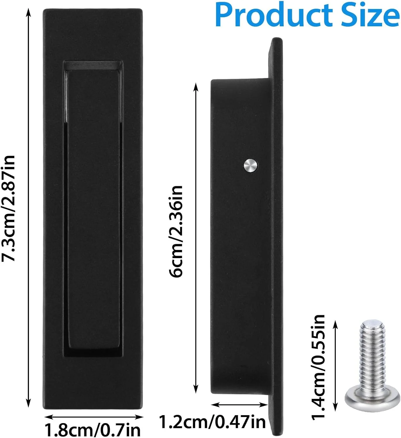 دستگیره توکار درب کشویی Amaxiu - سخت افزار نصب فرورفته برای درب کمد و انبار (A)