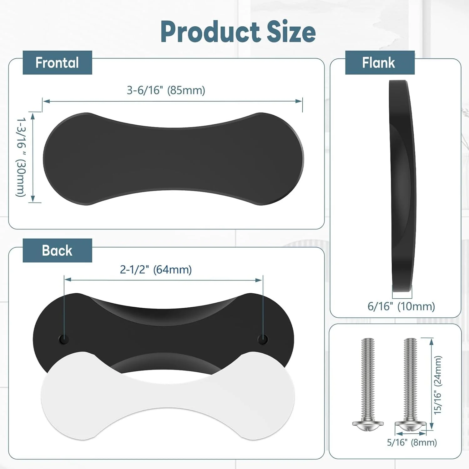 دستگیره کابینت چسبی 3 اینچی، بسته 2 عددی دستگیره کشویی درب انبار و درب دوش، بدون نیاز به سوراخکاری، نصب آسان جایگزین کشو، کمد و دستگیره کمد لباس، مشکی دستگیره کابینت چسبی 3 اینچی، بسته 2 عددی دستگیره کشویی درب انبار و درب دوش، بدون نیاز به سوراخکاری، نصب آسان جایگزین کشو، کمد و دستگیره کمد لباس، مشکی