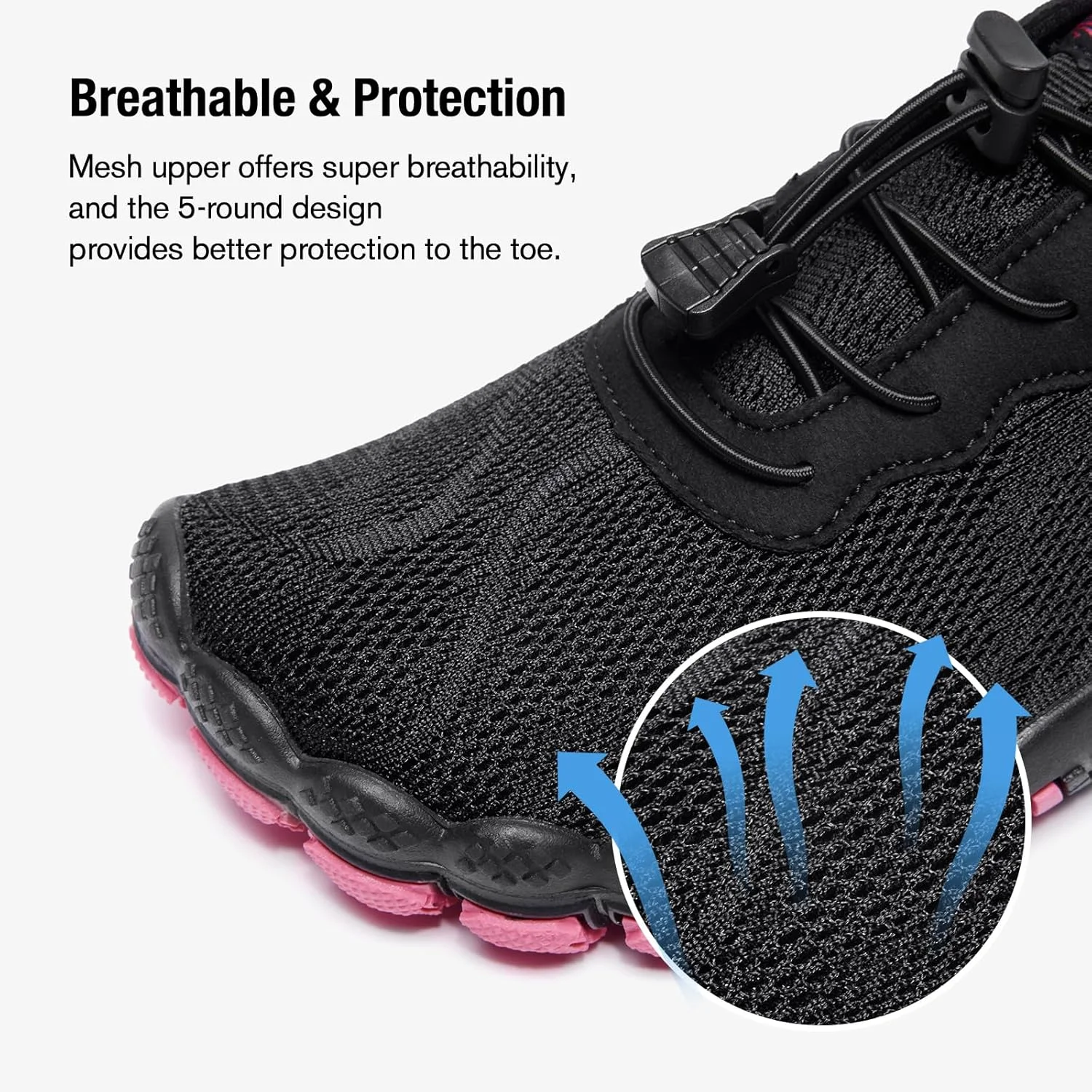 کفش آبی زنانه hiitave، خشک‌شونده سریع، حس پابرهنه، مناسب شنا، غواصی، موج‌سواری، ورزش‌های آبی، استخر، ساحل، پیاده‌روی و یوگا