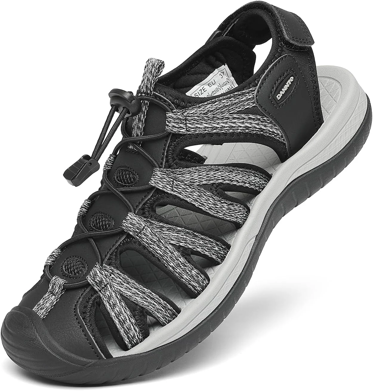 صندل زنانه دانتو با پنجه بسته، مناسب پیاده روی، صندل آبی، راحت، ورزشی و مناسب فضای باز