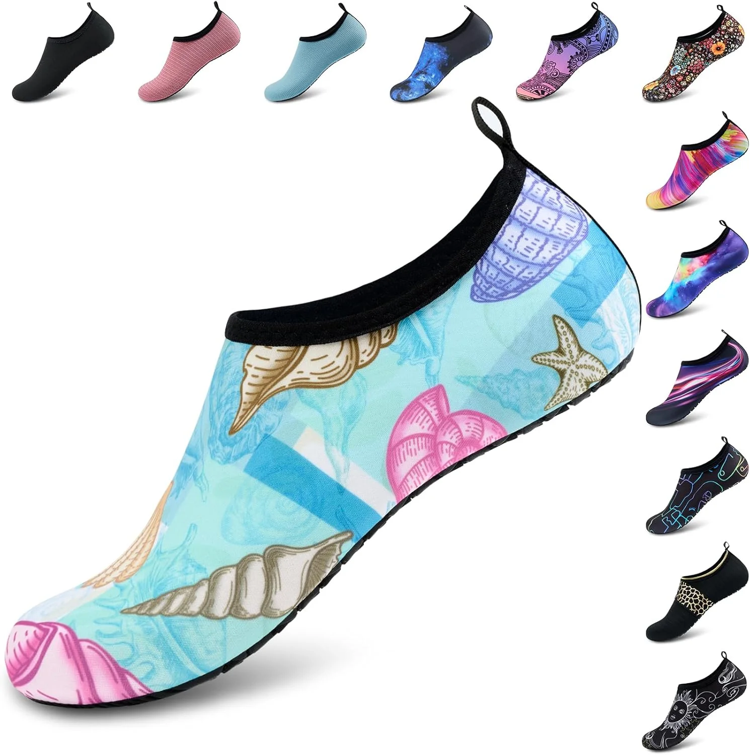 کفش‌های آبی Deevike زنانه و مردانه، جوراب‌های آکوای سریع خشک‌شونده و پا برهنه برای ورزش یوگا، موج‌سواری، شنا و ساحل در فضای باز