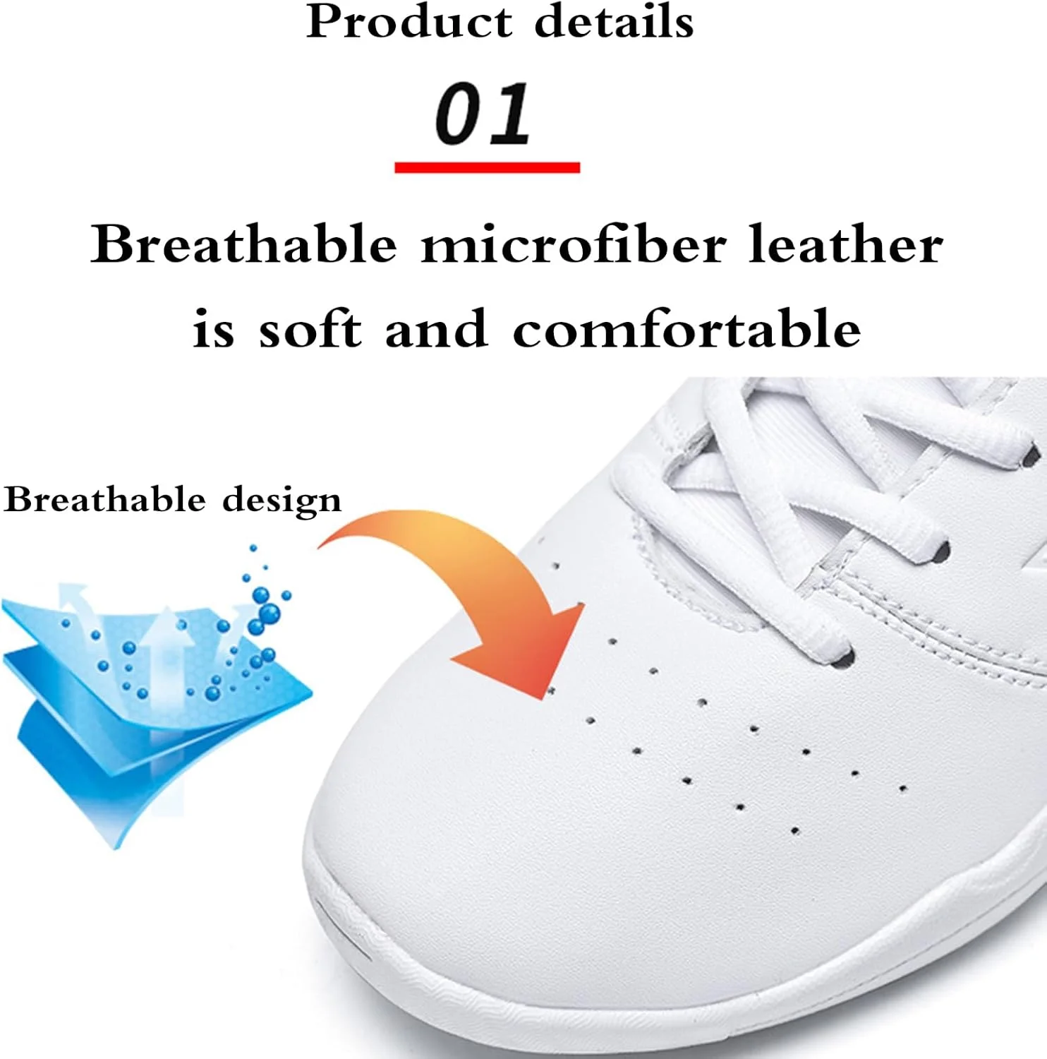 کفش های دخترانه مخصوص تشویق، کفش های تشویق، سبک و تنفس پذیر با بند، مد روز، نرم و راحت، مناسب برای رقص، یوگا، تمرینات ژیمناستیک، مسابقات، سفر در فضای باز برای دختران