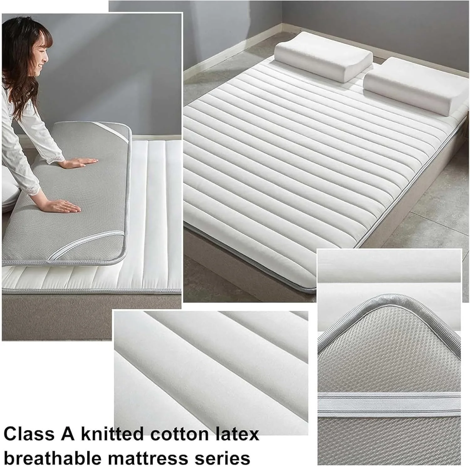 تشک فوتون لاتکس طبیعی، تشک فوتون تاتامی ژاپنی تاشو ضخیم قابل حمل برای منزل، مهمان و خوابگاه (صورتی، 90x200 سانتی متر) تشک فوتون لاتکس طبیعی، تشک فوتون تاتامی ژاپنی تاشو ضخیم قابل حمل برای منزل، مهمان و خوابگاه (صورتی، 90x200 سانتی متر)