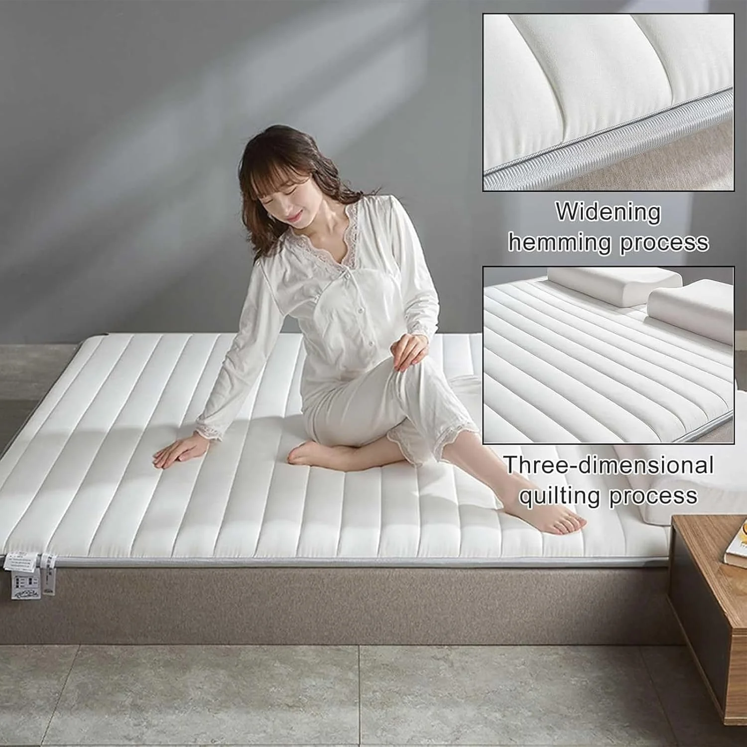 تشک فوتون لاتکس طبیعی، تشک فوتون تاتامی ژاپنی تاشو ضخیم قابل حمل برای منزل، مهمان و خوابگاه (صورتی، 90x200 سانتی متر) تشک فوتون لاتکس طبیعی، تشک فوتون تاتامی ژاپنی تاشو ضخیم قابل حمل برای منزل، مهمان و خوابگاه (صورتی، 90x200 سانتی متر)