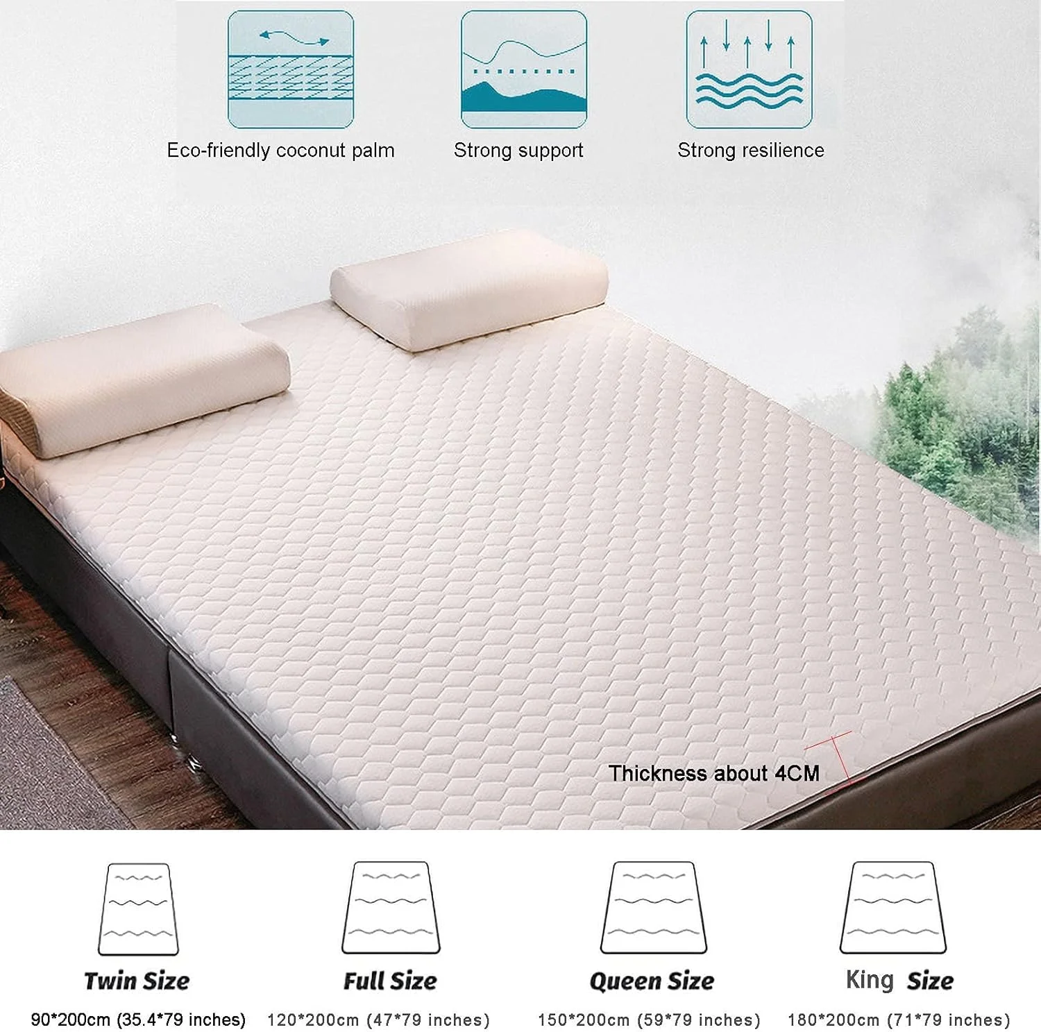 تشک فوتون تاتامی، تشک تاشو تخت خواب قابل حمل برای کمپینگ، پد خواب، تخت استراحت